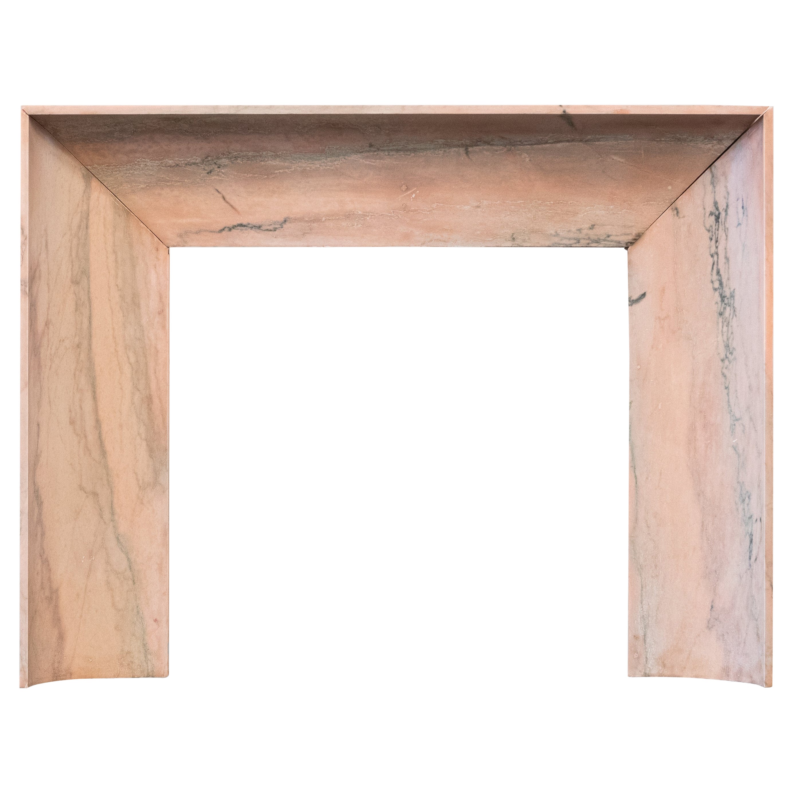 Bolection Fireplace Surround in Reclaimed Pink Marble PRODUCT ID: WHIMSICAL For Sale