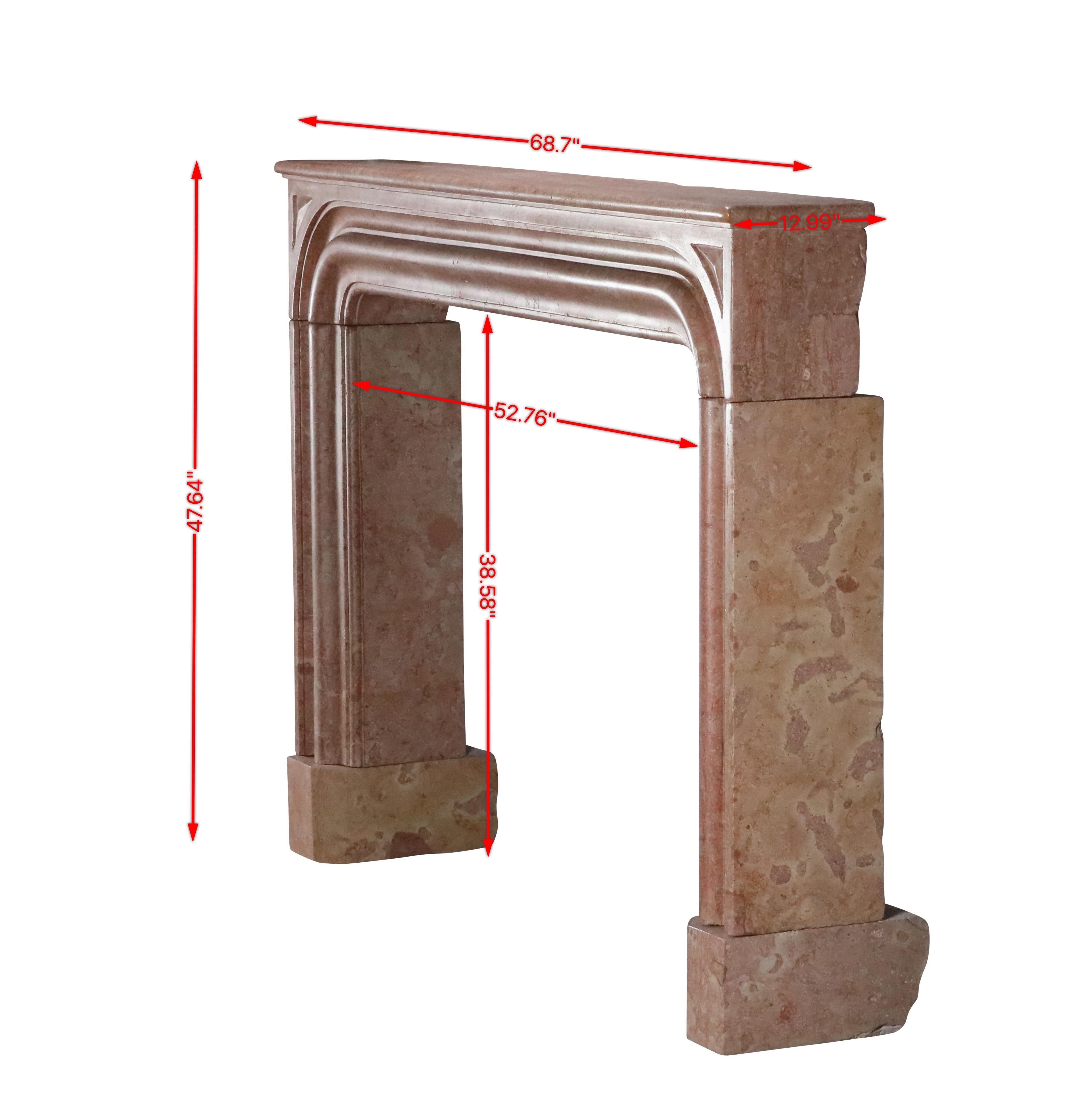 Envolvente de Chimenea Bolection Con Punta de Diamante Como la Biblioteca Chateau De Gilly Luis XIII en venta