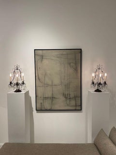 BOLER French Crystal Girandole Lamps, Pair, Bronze Hollywood Regency