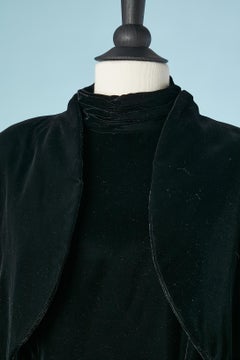 Boléro and cocktail dress with embroidery beaded back Black Tie by Oleg Cassini