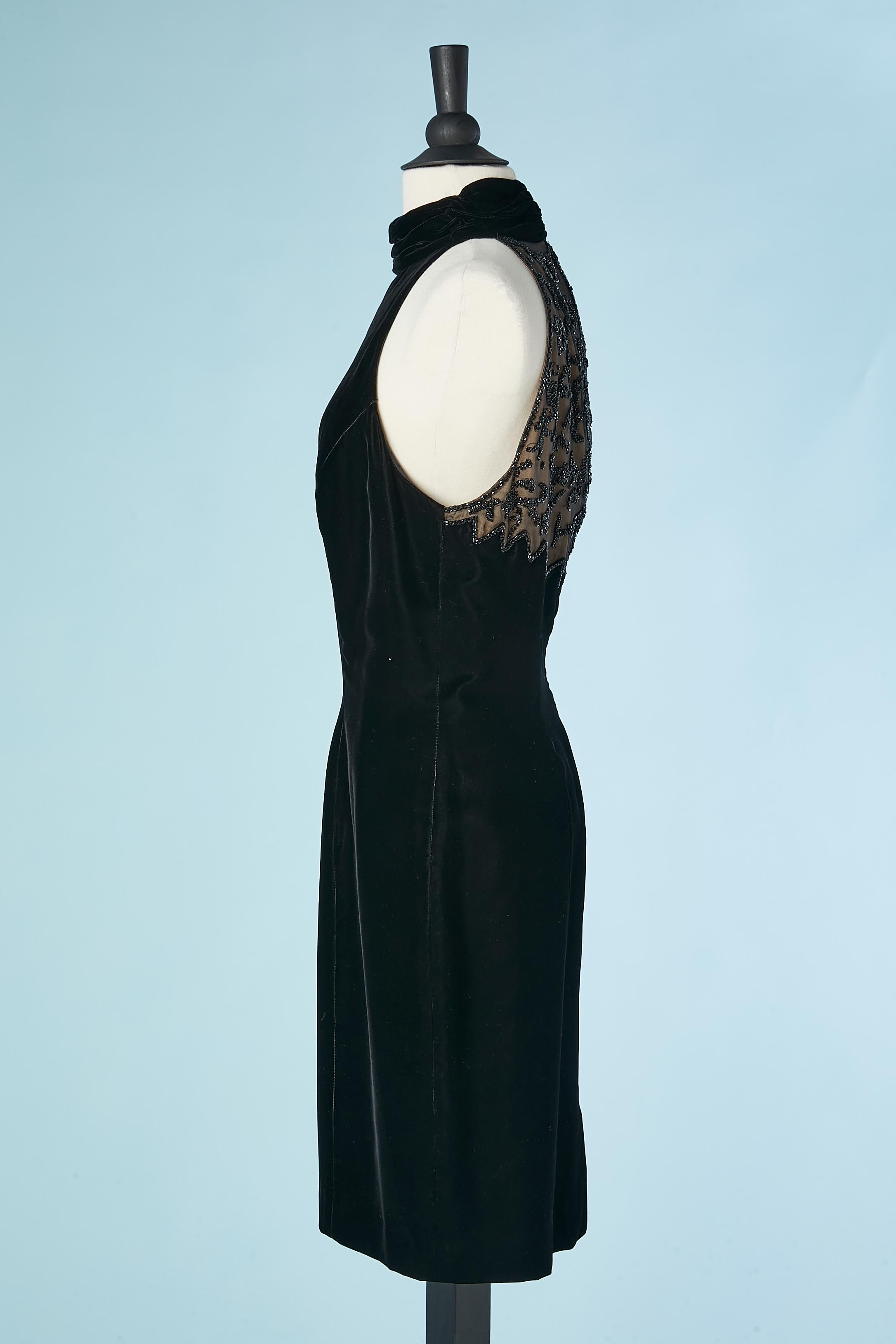 Women's Boléro and cocktail dress with embroidery beaded back Black Tie by Oleg Cassini