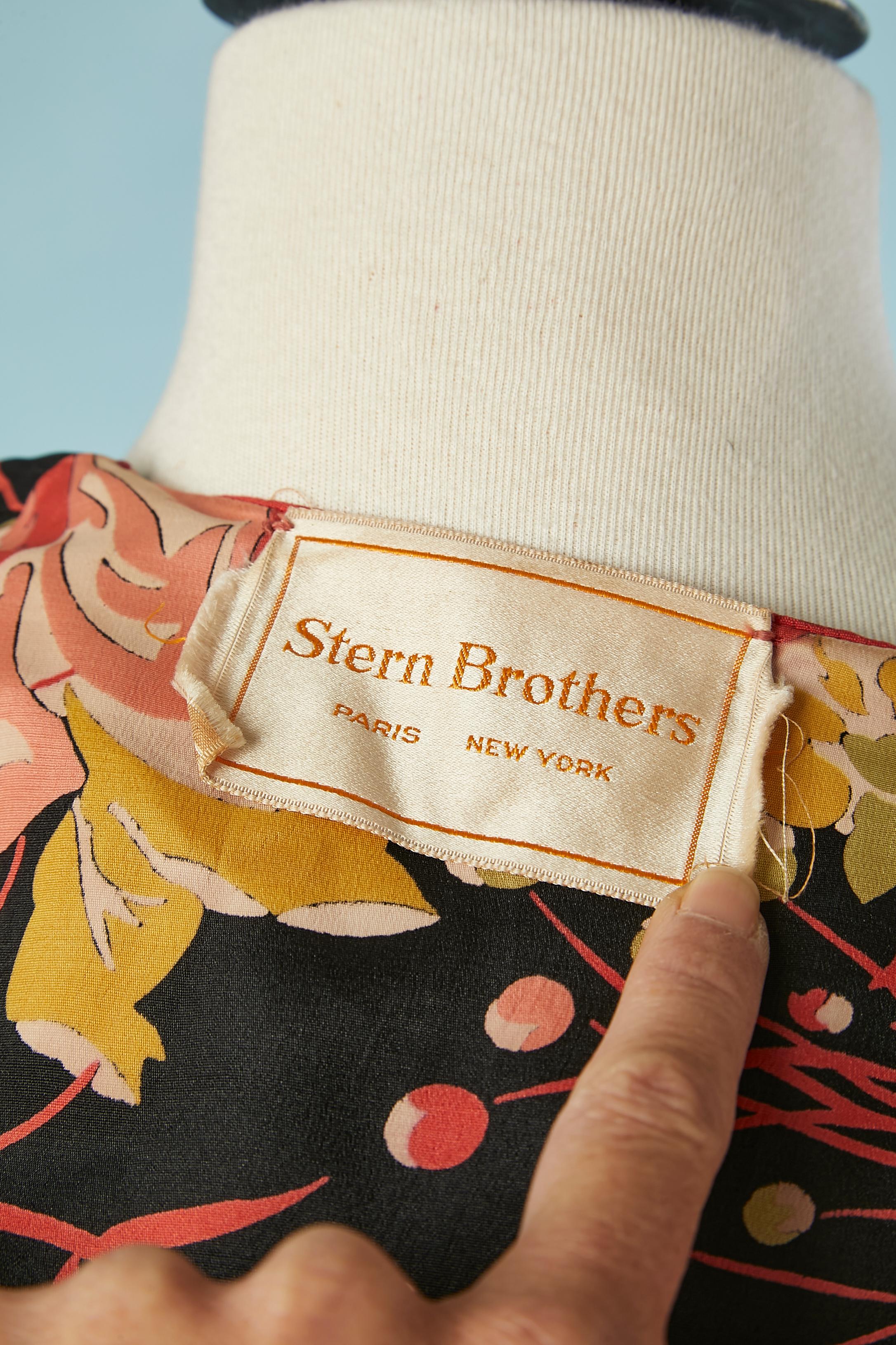Combinaison imprimée Boléro et fleurs Stern Brothers Circa 1930  Pour femmes en vente