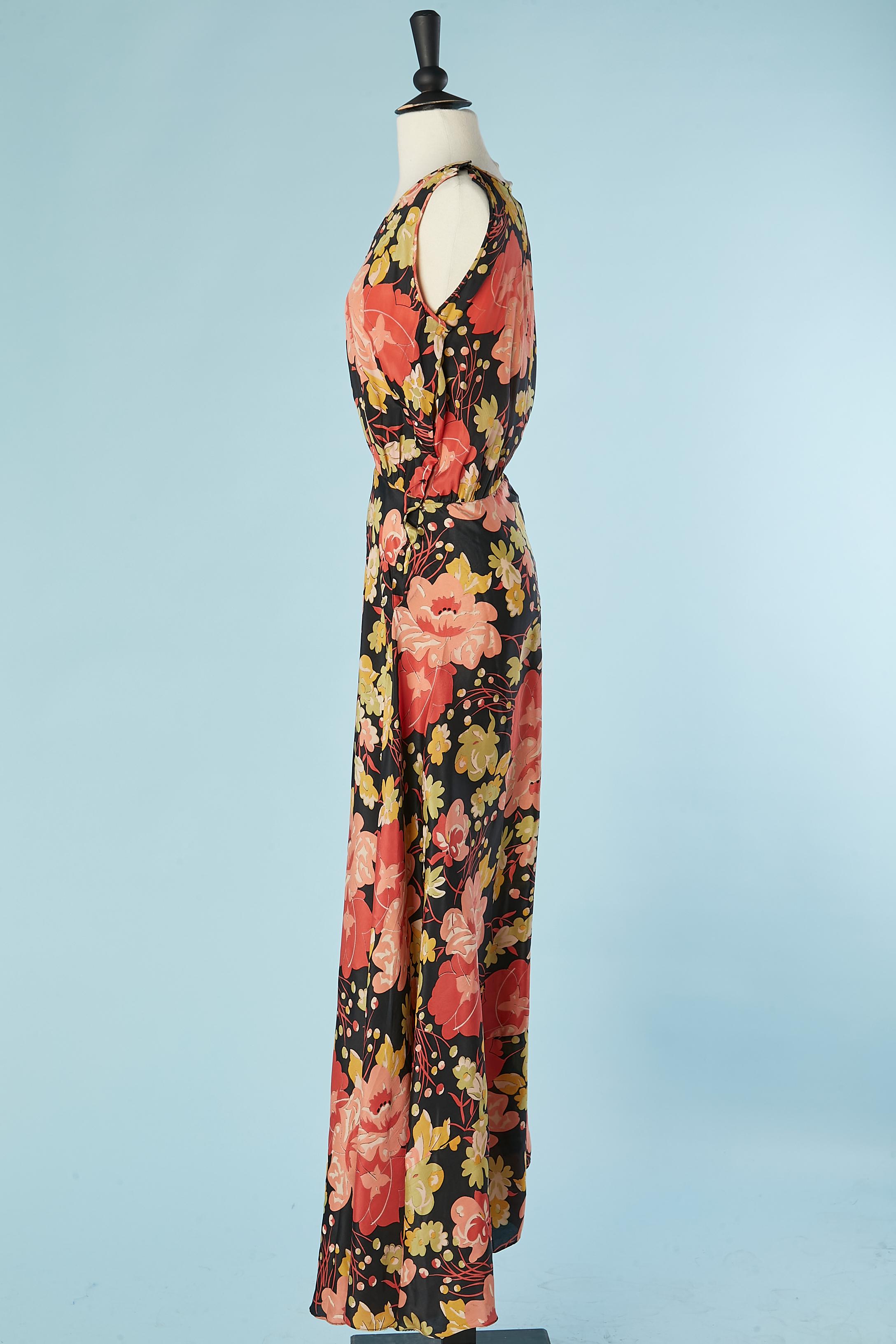Boléro and flower printed jumpsuit Stern Brothers Circa 1930's  For Sale 3