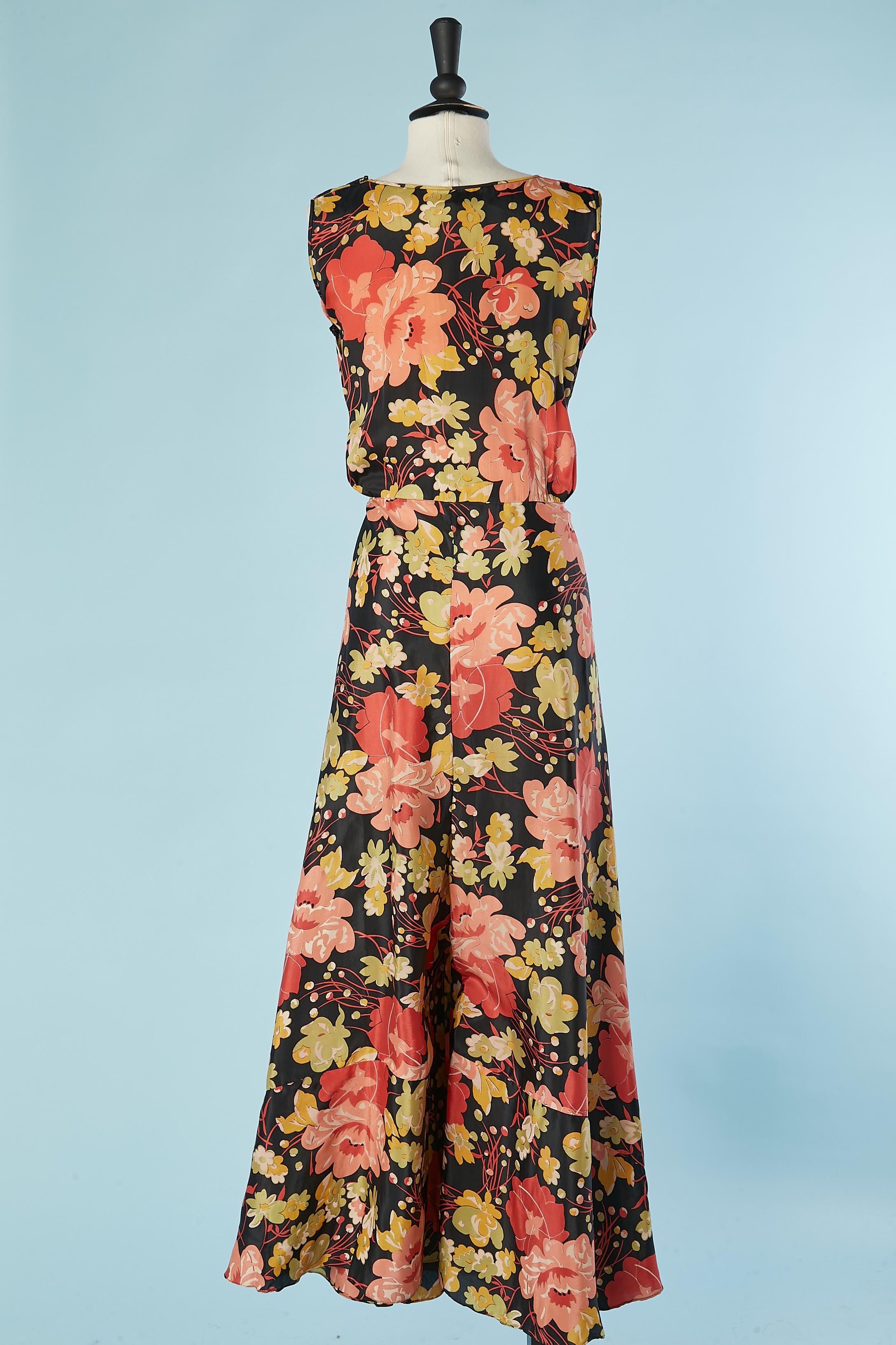 Boléro and flower printed jumpsuit Stern Brothers Circa 1930's  For Sale 4