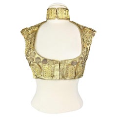 Bolero in lamé embroidered with gold plates by Louis Féraud Couture - SS 1997