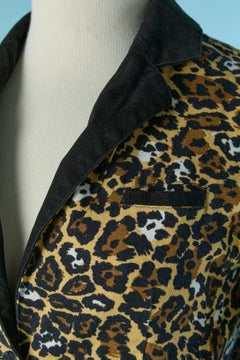 Boléro jacket with animal print on and black collar JC/DC