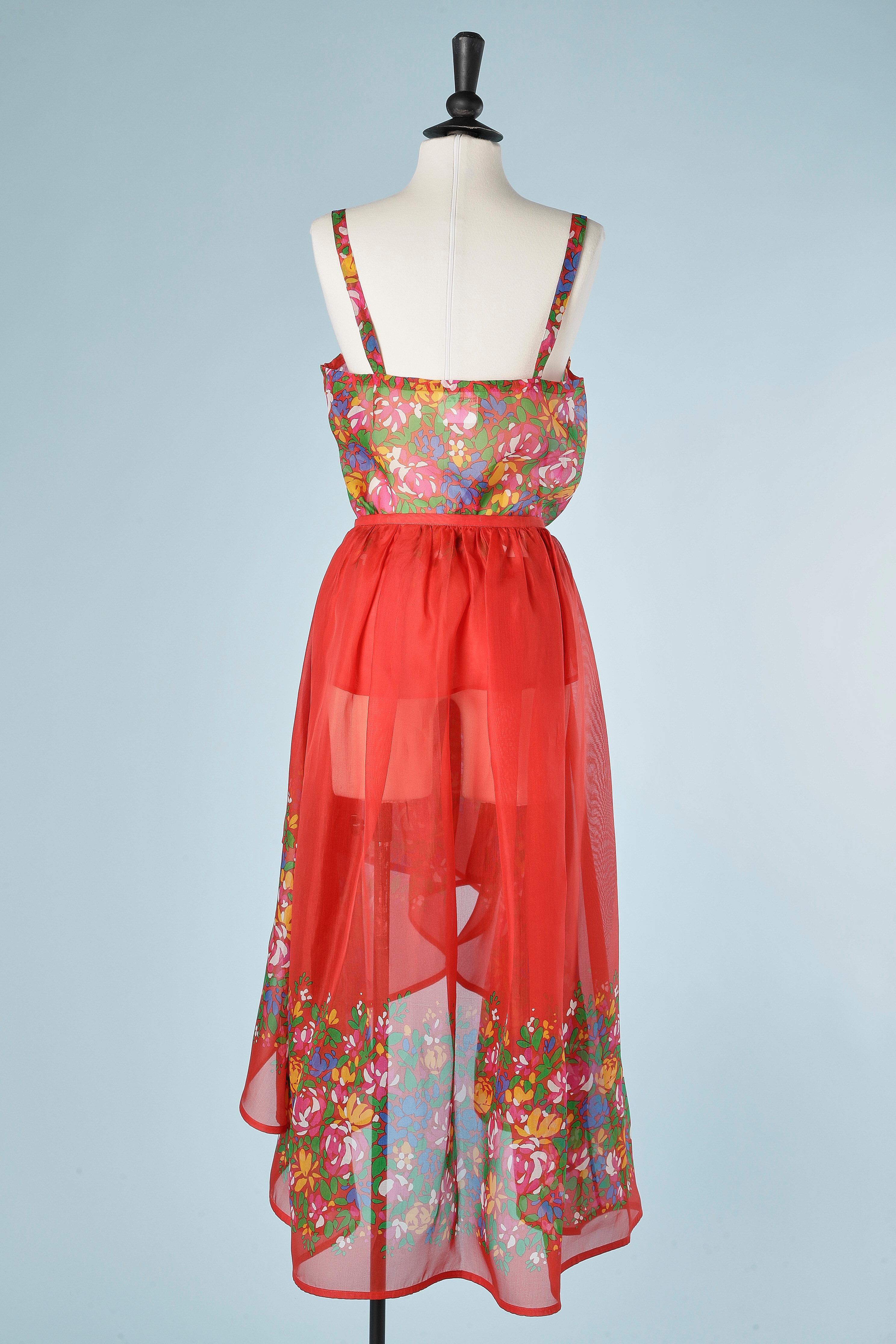 Boléro, top and wrap skirt in printed silk Yves Saint Laurent Rive Gauche SS1990 For Sale 2