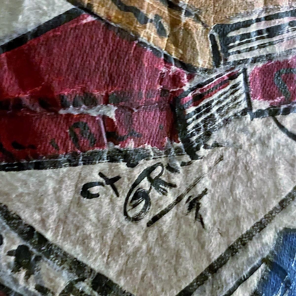 Gilet Bolero in pelle scamosciata forse dipinto da René Gruau - Francese Circa 1940-1950 in vendita 12