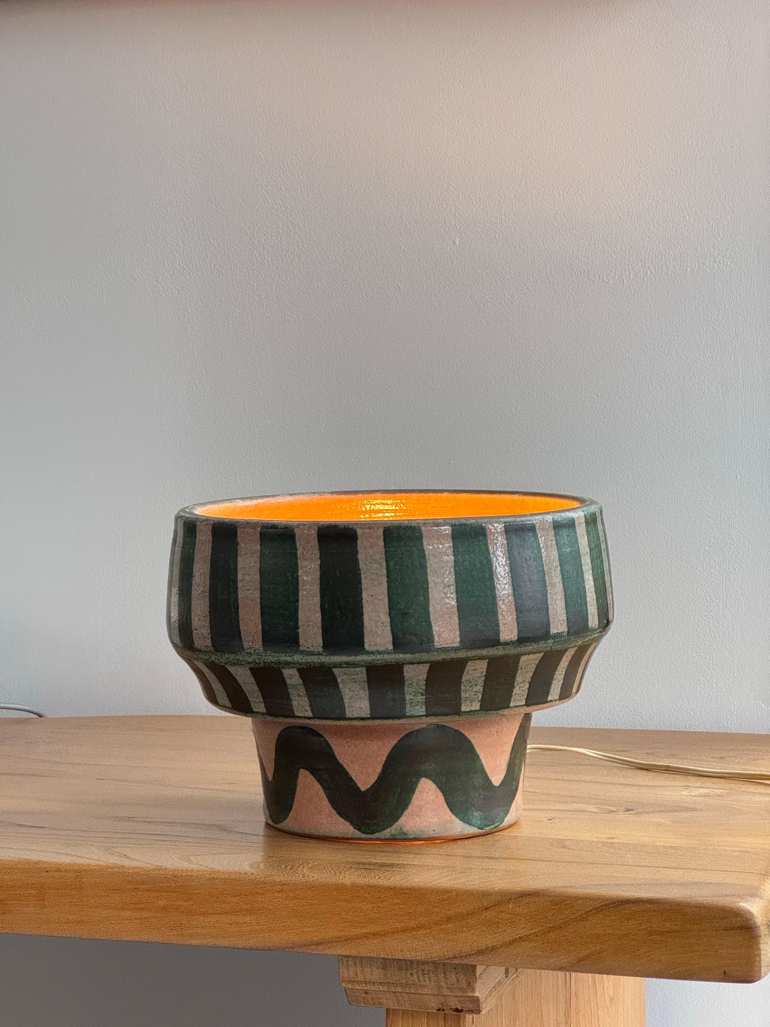 Arts and Crafts Lampe Boleslaw Danikowski pour Guillerme & Chambron, France, circa 1970 en vente