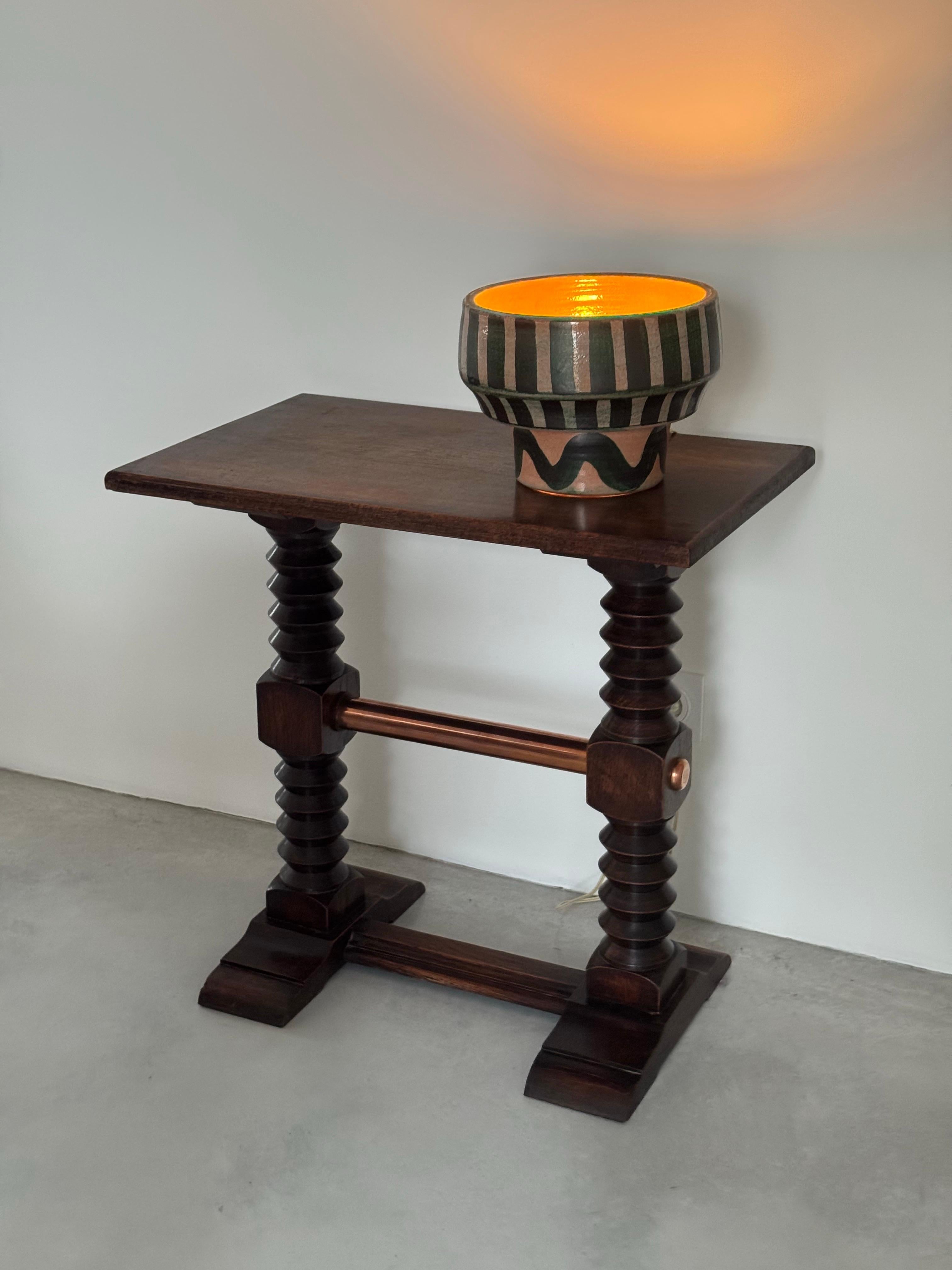 Fin du 20e siècle Lampe Boleslaw Danikowski pour Guillerme & Chambron, France, circa 1970 en vente