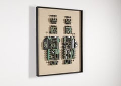 Boleslaw Danikowski, Ceramic Relief of Abstract King and Queen, France, C. 1970