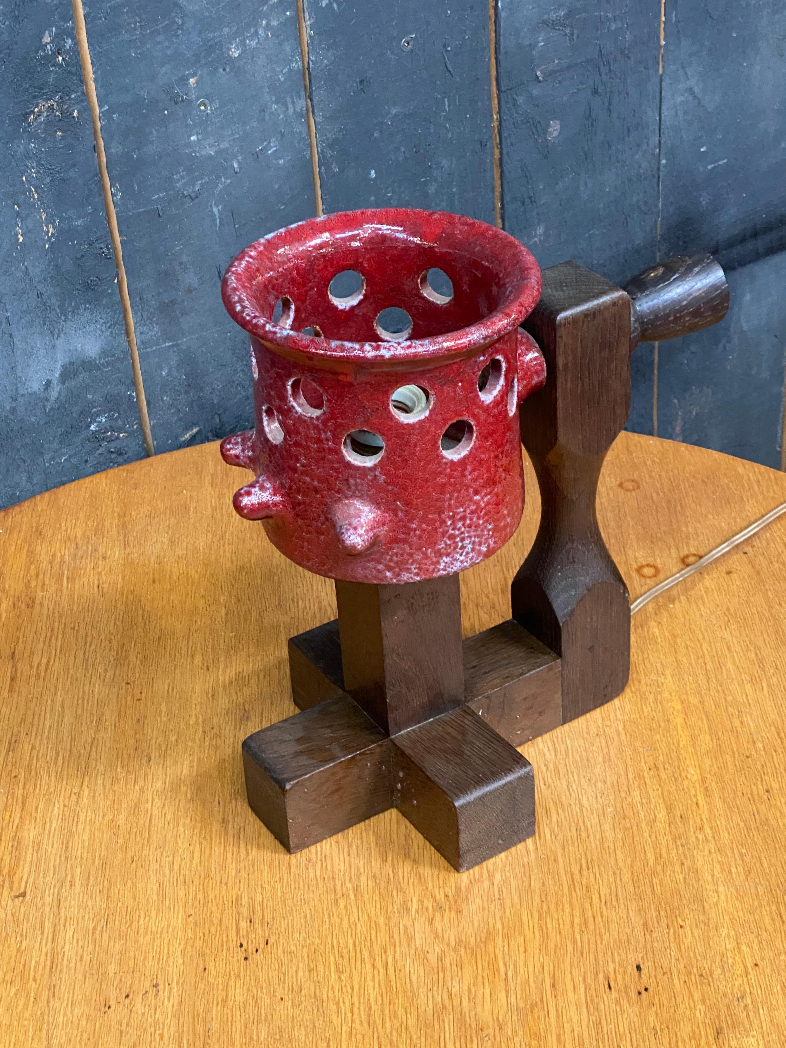 Lámpara de sobremesa de cerámica Boleslaw Danikowski, Francia, 1960 Francés en venta