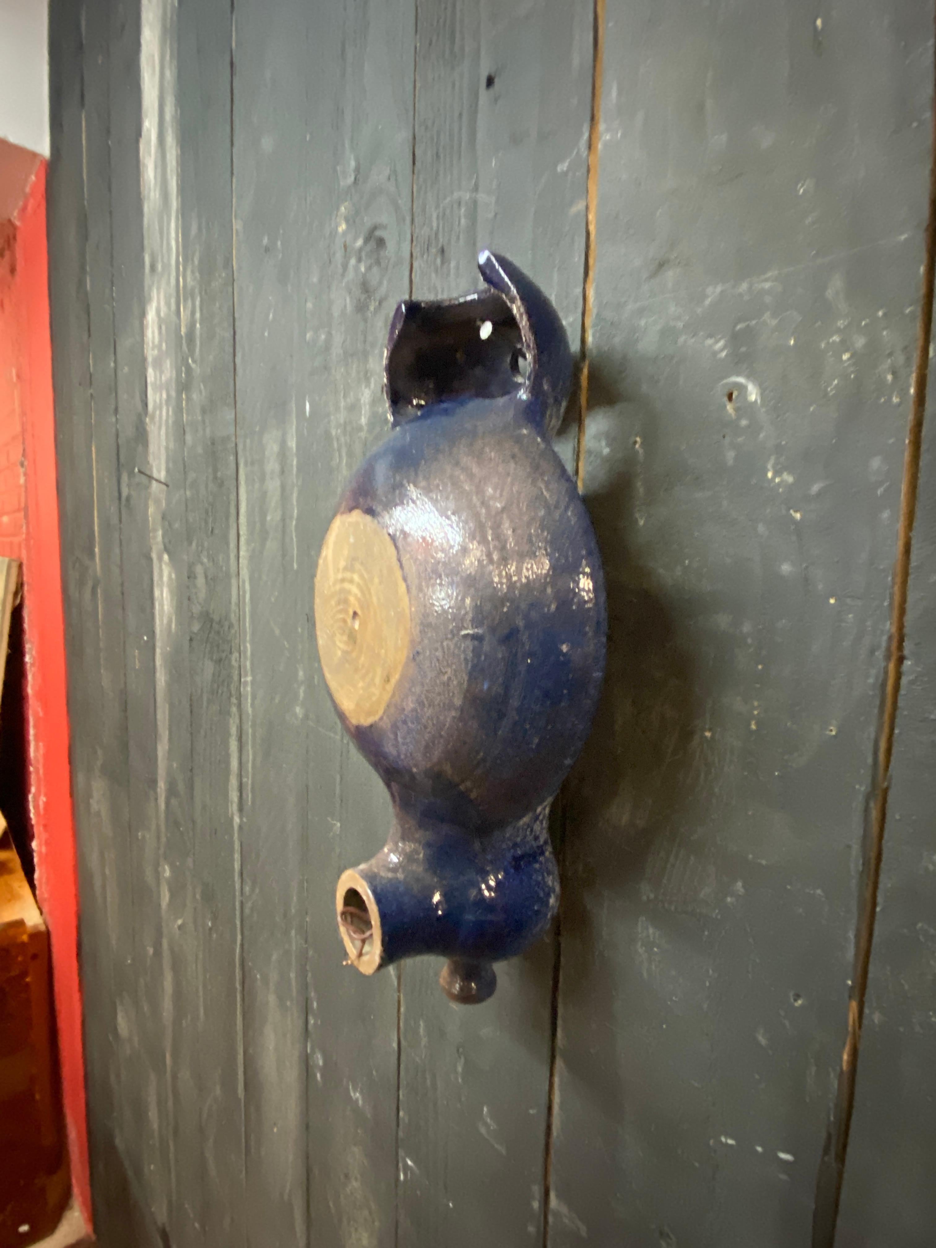 Boleslaw Danikowski ceramic wall lamp, France, 1960 For Sale 3