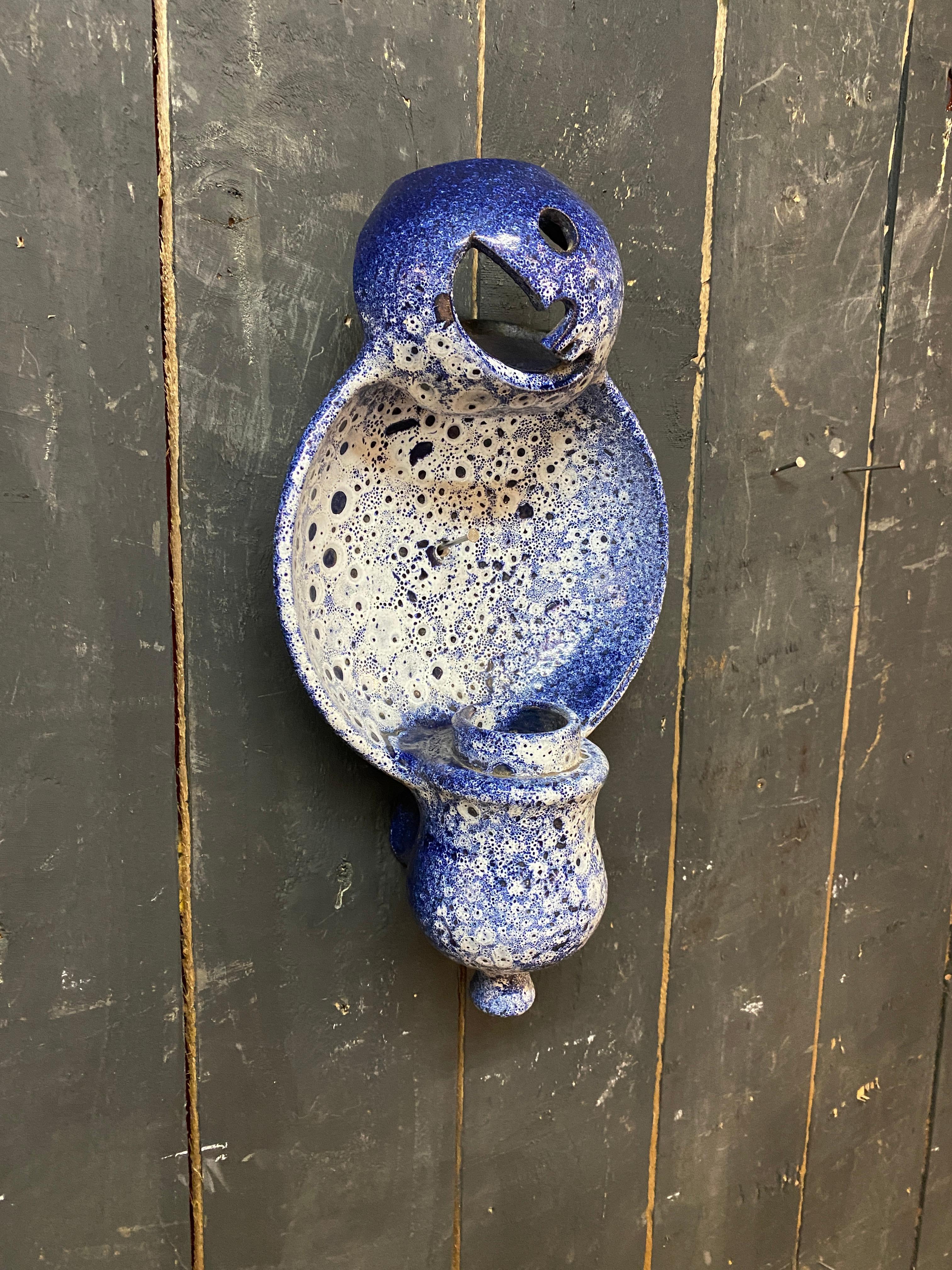Boleslaw Danikowski High Enameled Ceramic Sculpture, France, 1950
 
Boleslaw Danikowski was the main ceramist to collaborate with Robert Guillerme and Jacques Chambron, for the 