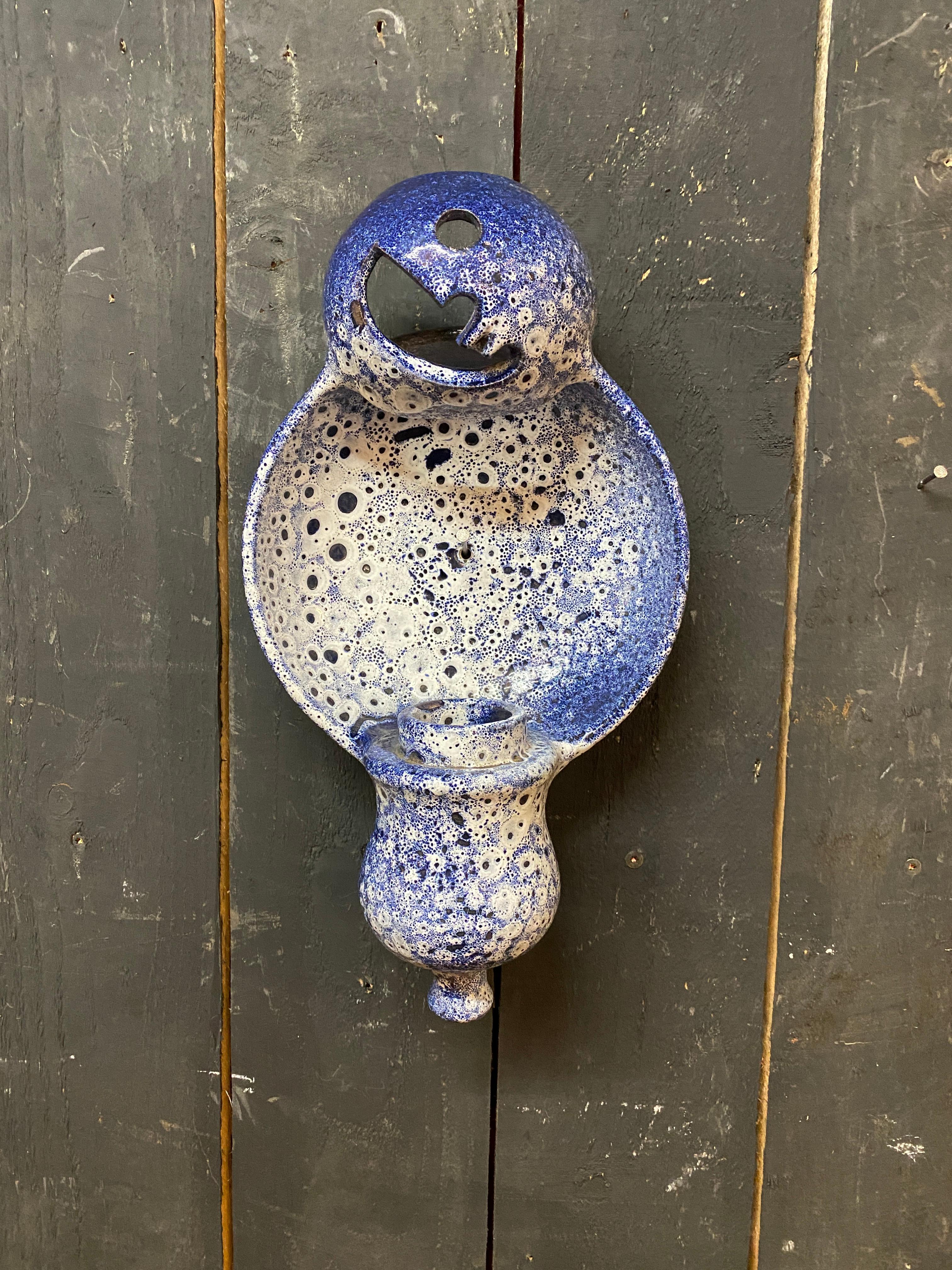 Mid-Century Modern Boleslaw Danikowski ceramic wall lamp, France, 1960 For Sale