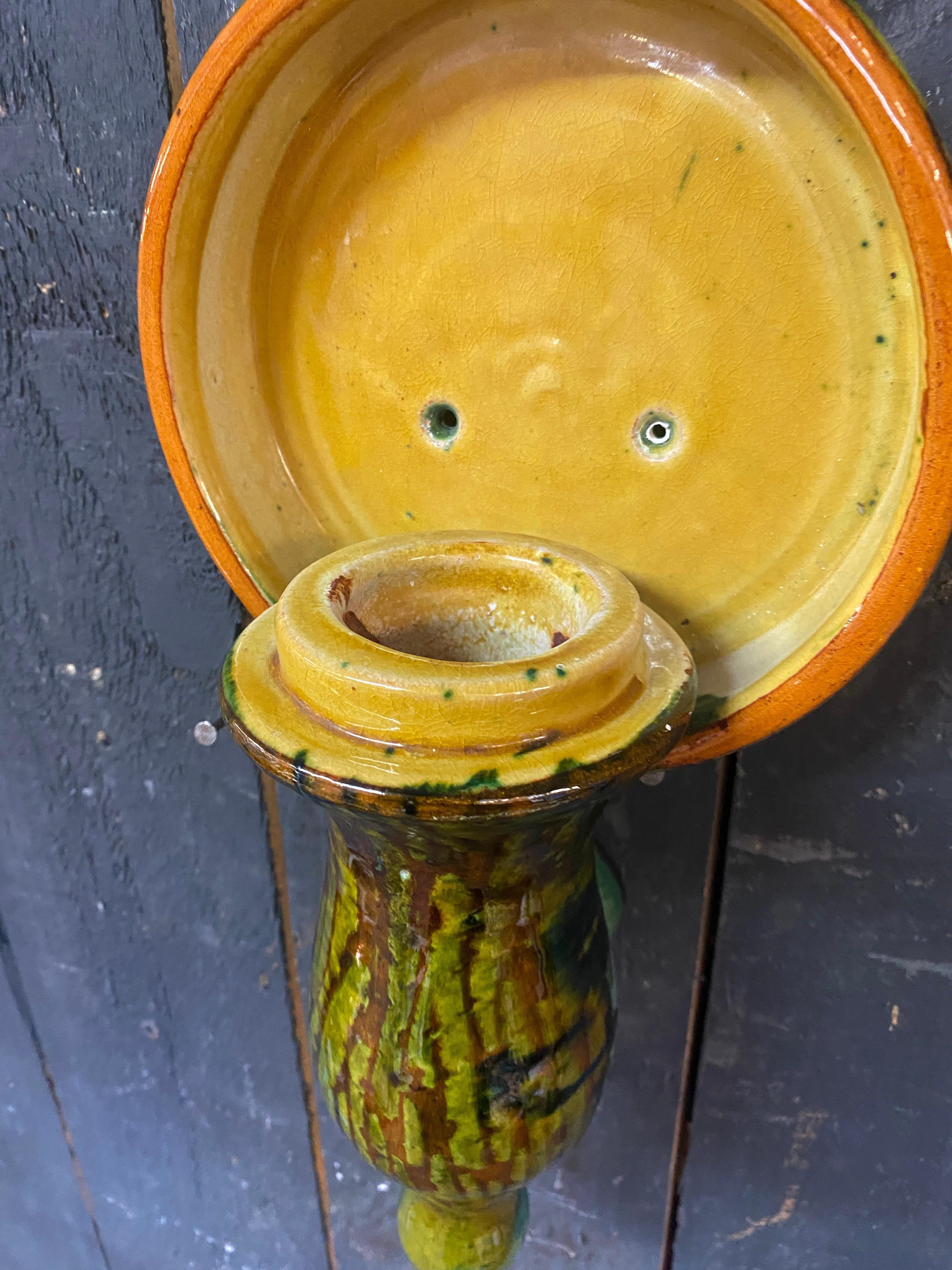 French Boleslaw Danikowski ceramic wall lamp, France, 1960 For Sale