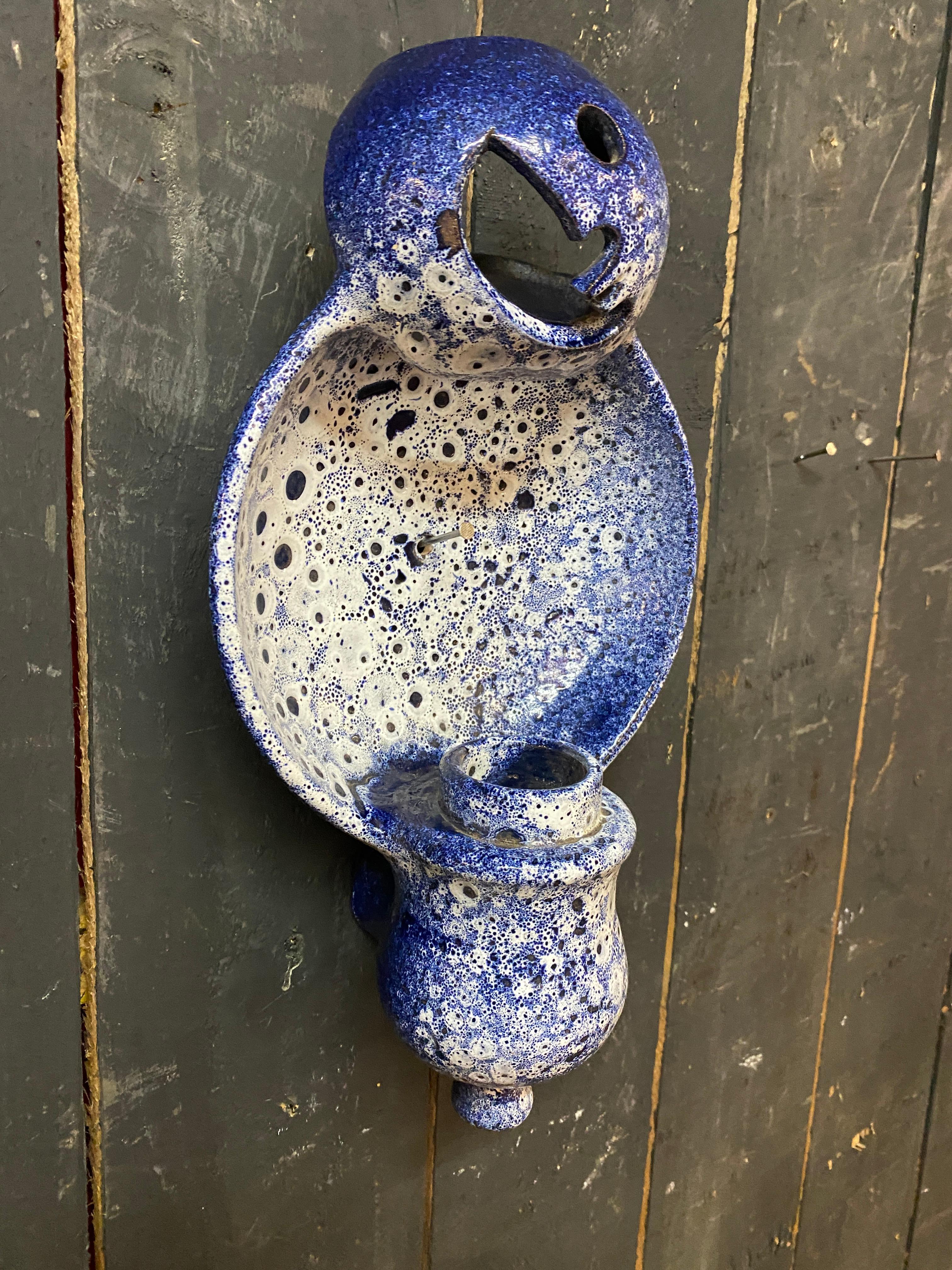Mid-20th Century Boleslaw Danikowski ceramic wall lamp, France, 1960 For Sale