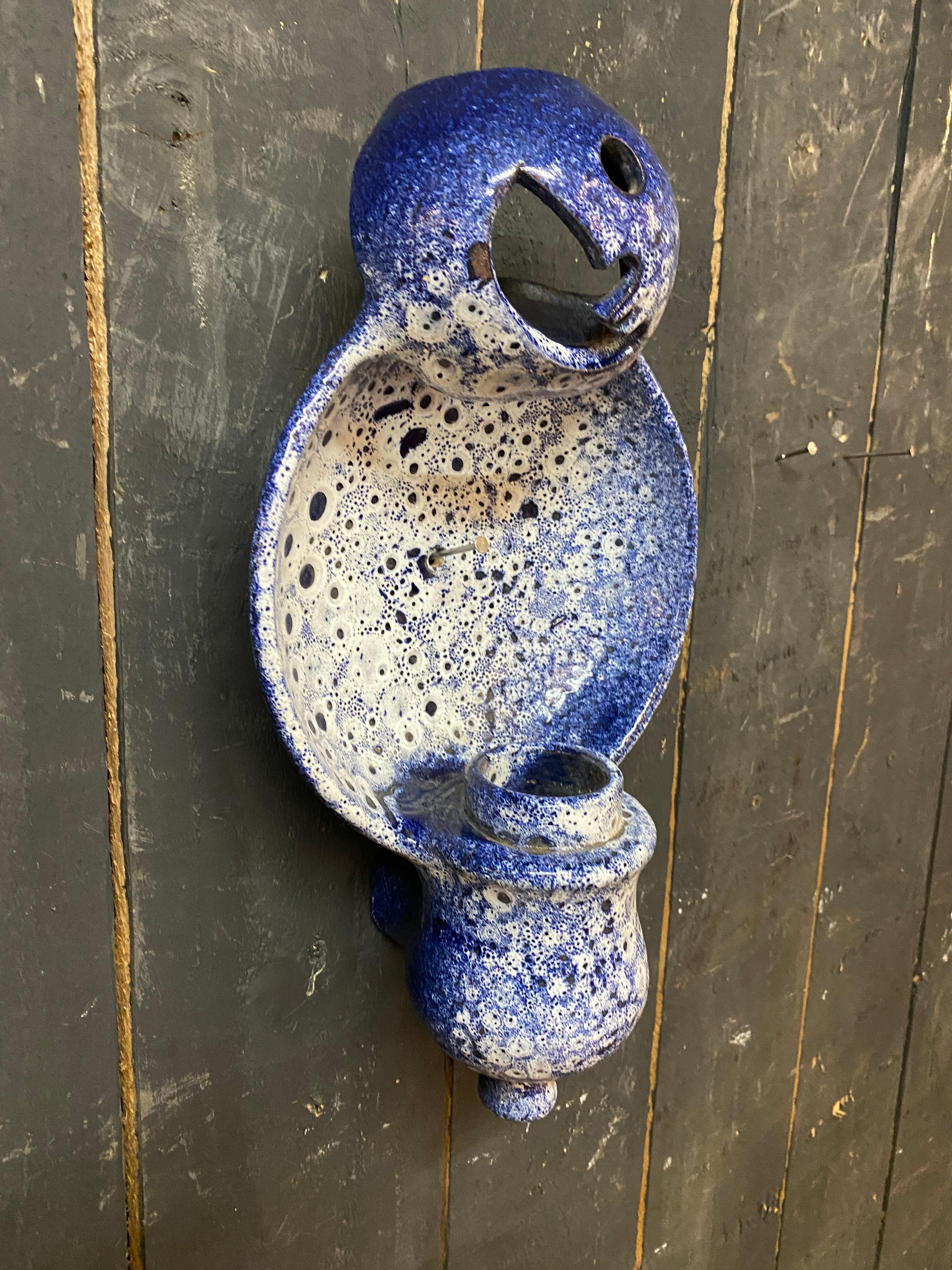 Ceramic Boleslaw Danikowski ceramic wall lamp, France, 1960 For Sale