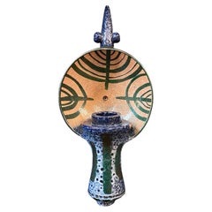 Lampada da parete in ceramica di Boleslaw Danikowski, Francia, 1960