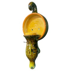 Boleslaw Danikowski ceramic wall lamp, France, 1960