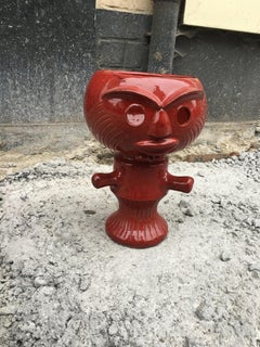 Boleslaw Danikowski High Enameled Ceramic Sculpture, France 1950