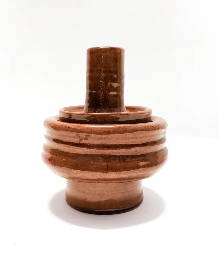 Boleslaw Danikowski High Enameled Ceramic Sculpture, France, 1950 In Good Condition For Sale In Mouscron, WHT