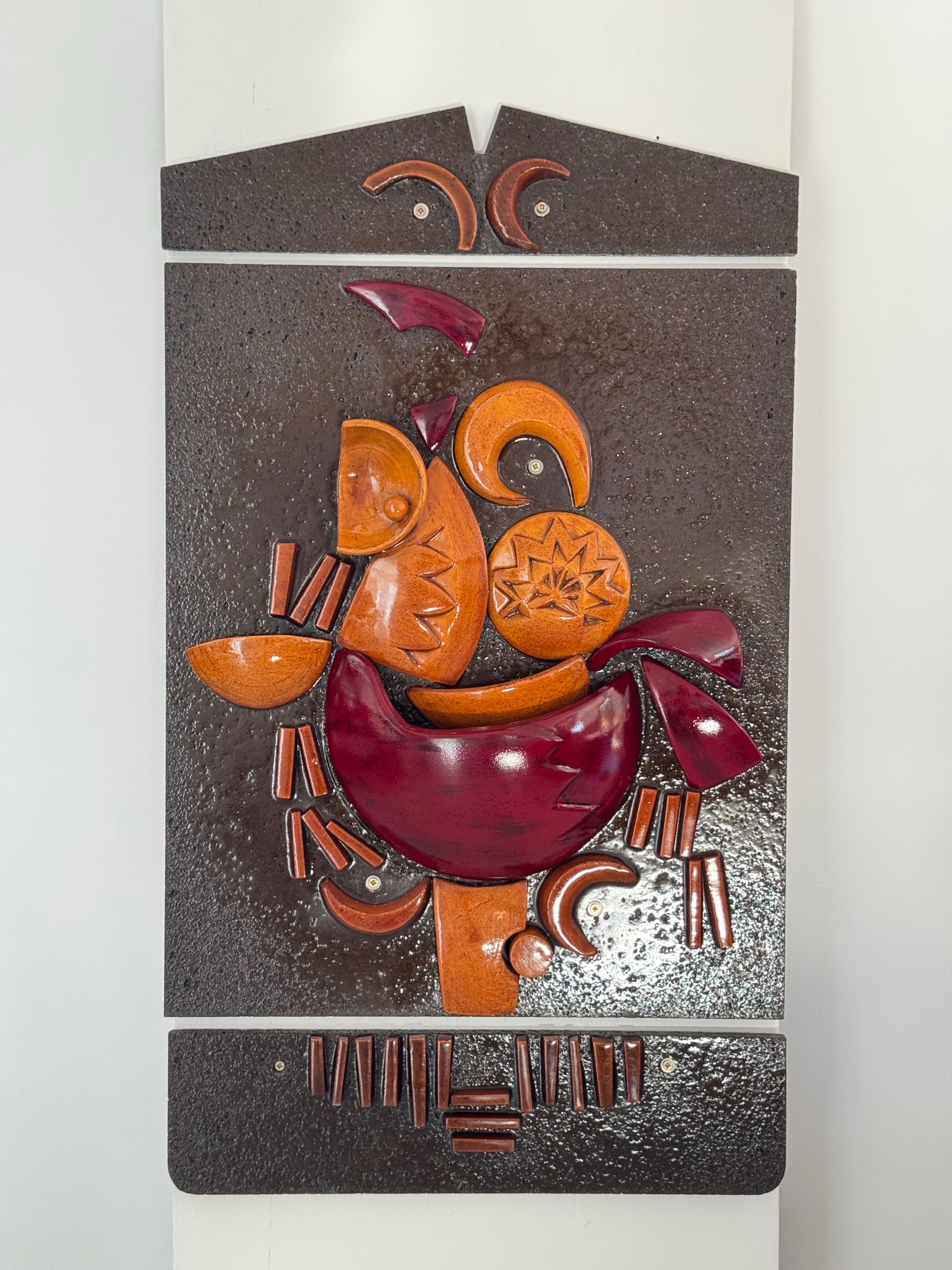 Boleslaw DANIKOWSKI Unique Wall-mounted Sculpture For Guillerme & Chambron 1970s For Sale 10