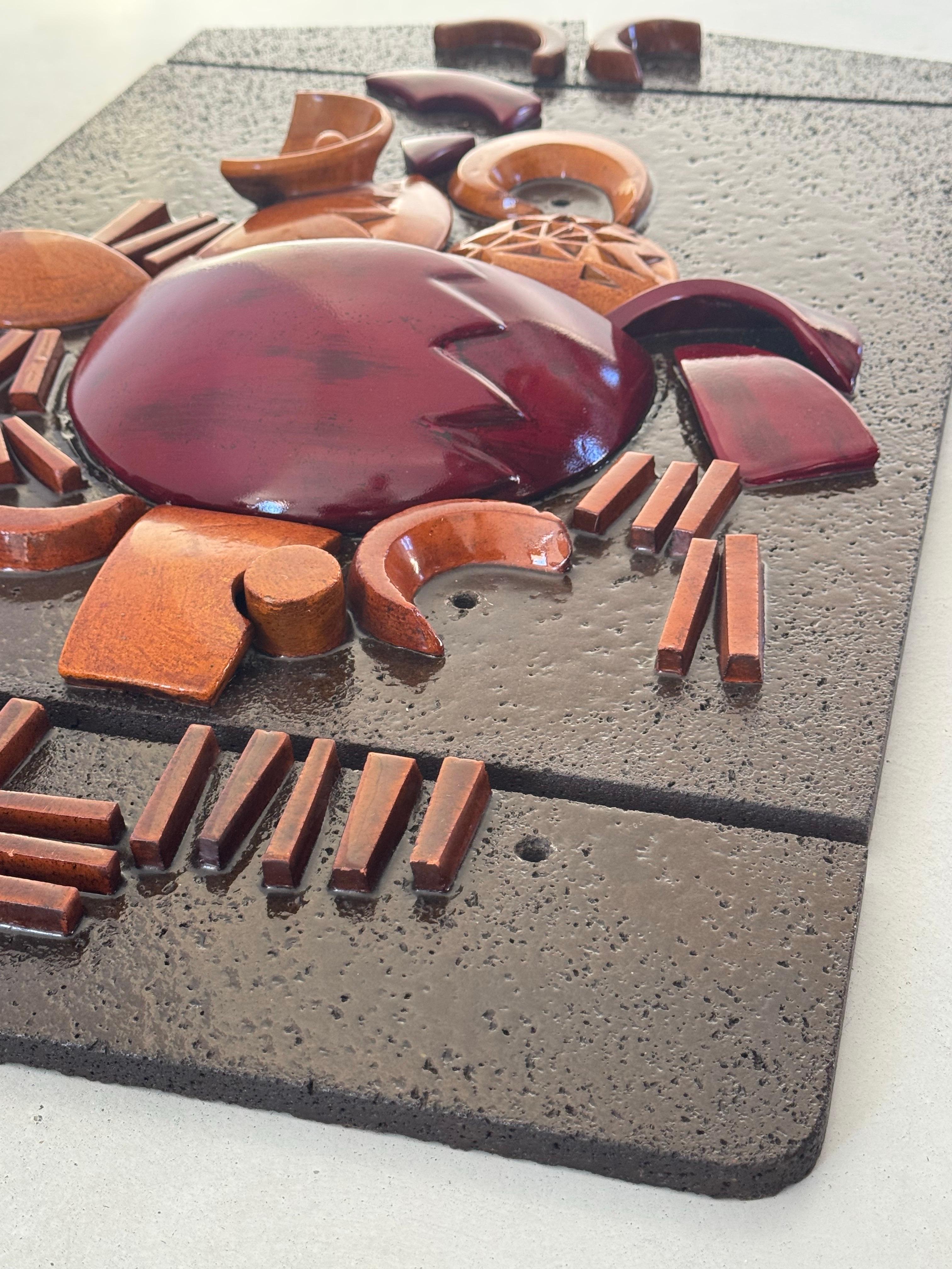 Boleslaw DANIKOWSKI Unique Wall-mounted Sculpture For Guillerme & Chambron 1970s In Good Condition For Sale In leucate, FR