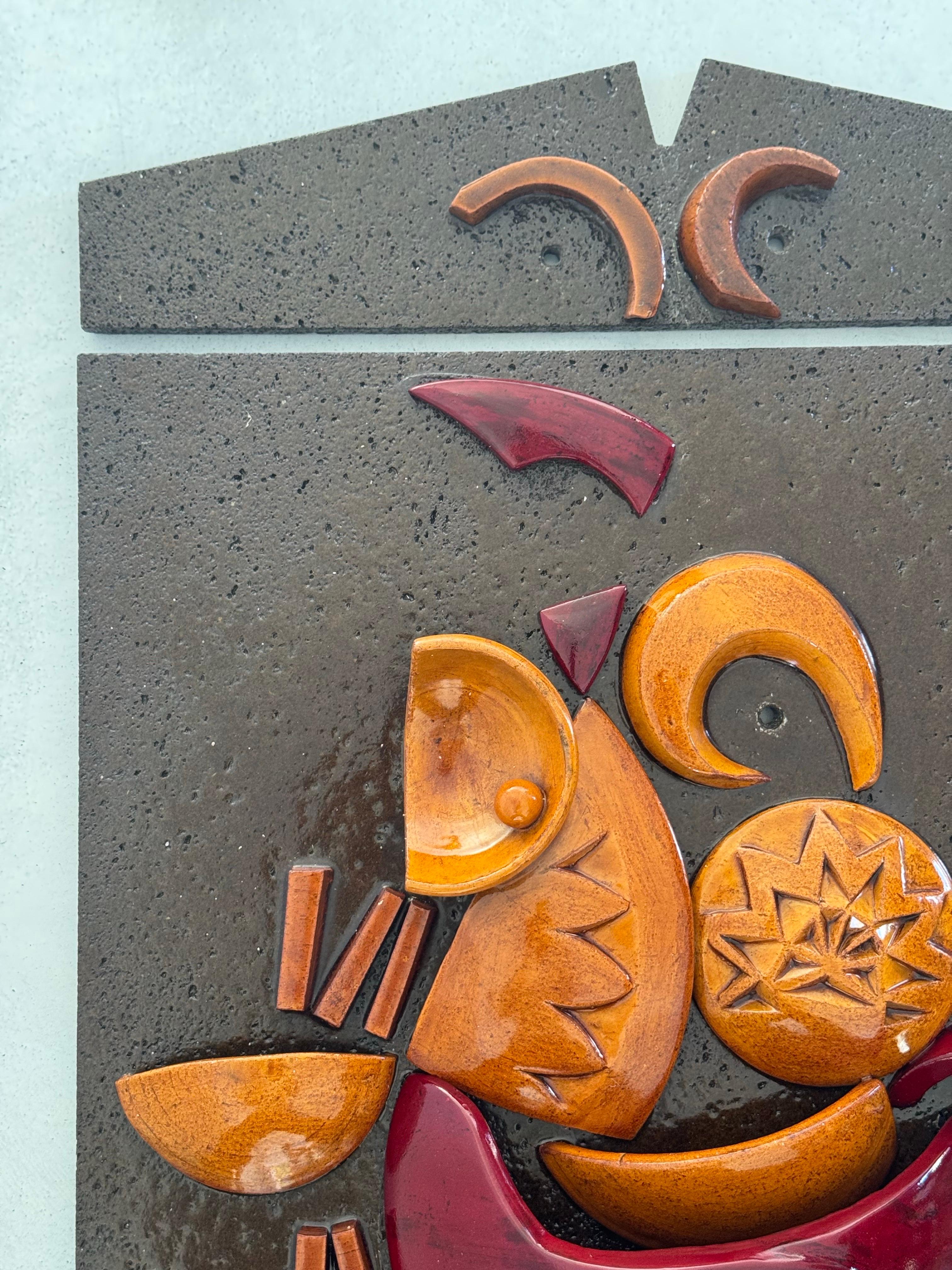 Late 20th Century Boleslaw DANIKOWSKI Unique Wall-mounted Sculpture For Guillerme & Chambron 1970s For Sale