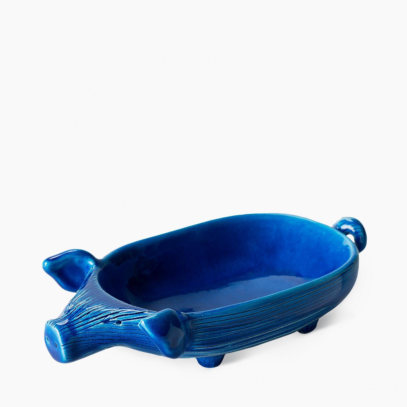 Italiano Figurina di maiale blu Boletto di Aldo Londi in vendita