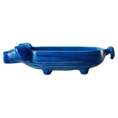 Boletto Blue Pig Figurine by Aldo Londi