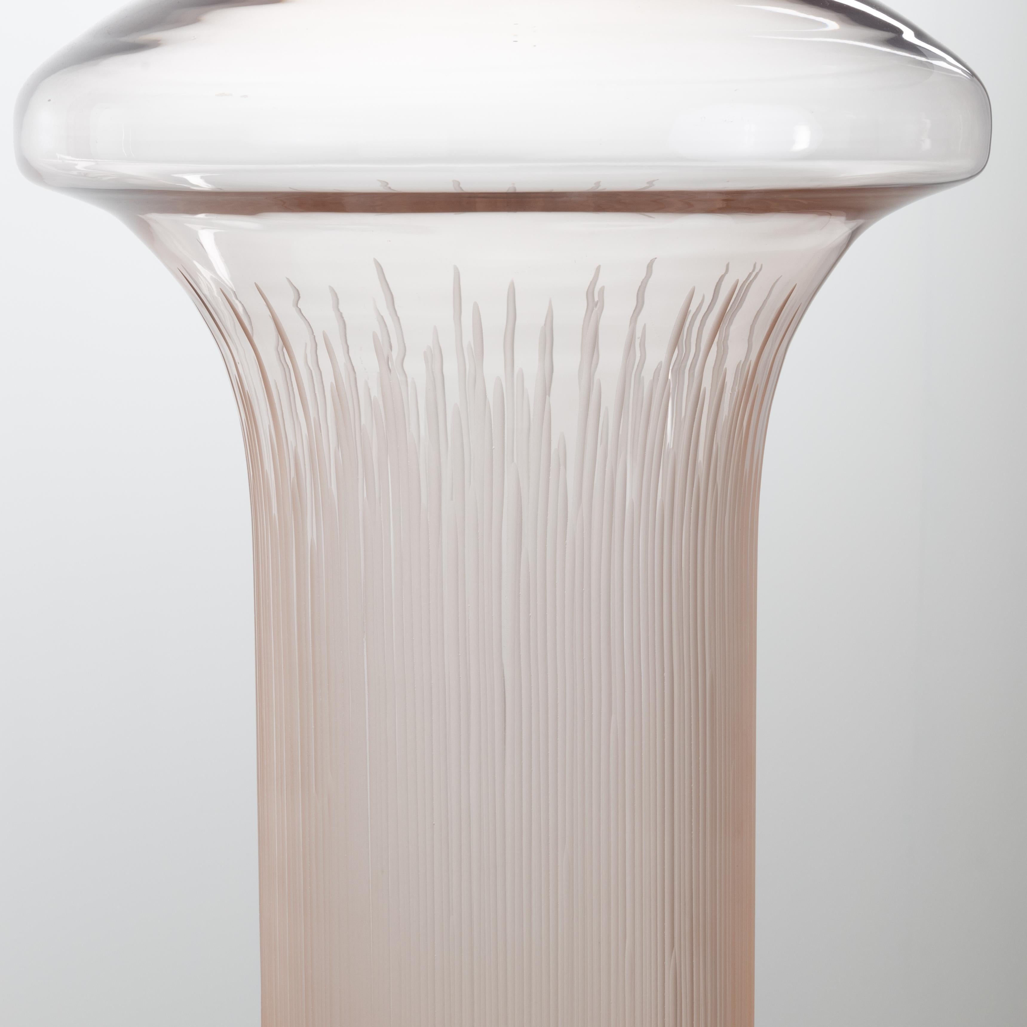 Boletus Große Tischlampe aus geblasenem und graviertem Glas von Paolo Venini, Venini (Sonstiges) im Angebot