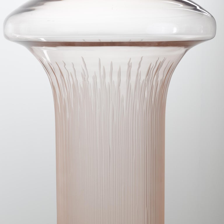 Other Boletus Large Table Lamp in Blown and Engraved Glass by Paolo Venini, Venini For Sale