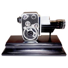 Vintage Bolex circa Mid-20th Century 8mm Movie Camera, Swiss Built Mounted as Sculpture