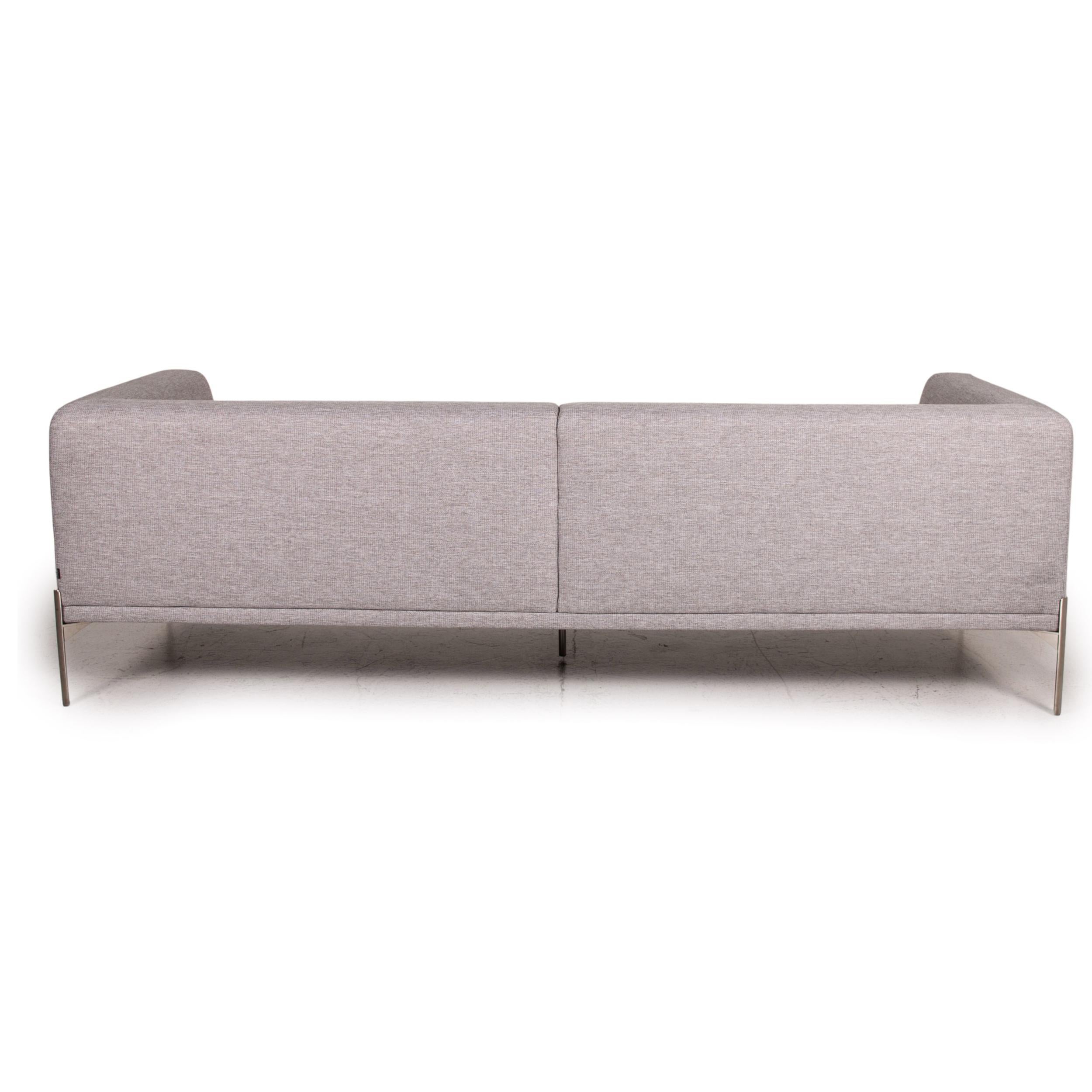 Bolia Caisa Fabric Sofa Gray Light Gray Three-Seater Couch 1