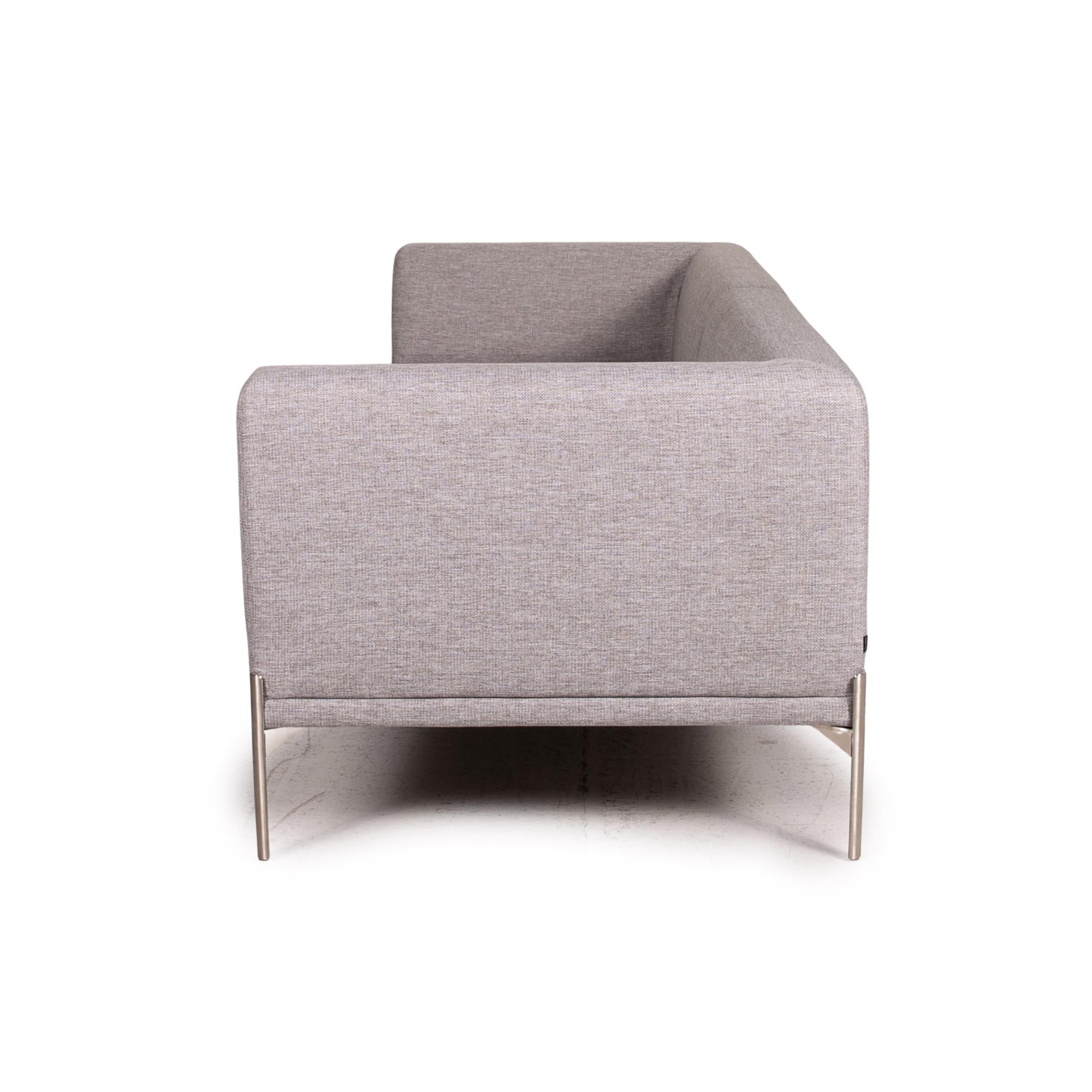 Bolia Caisa Fabric Sofa Gray Light Gray Three-Seater Couch 2