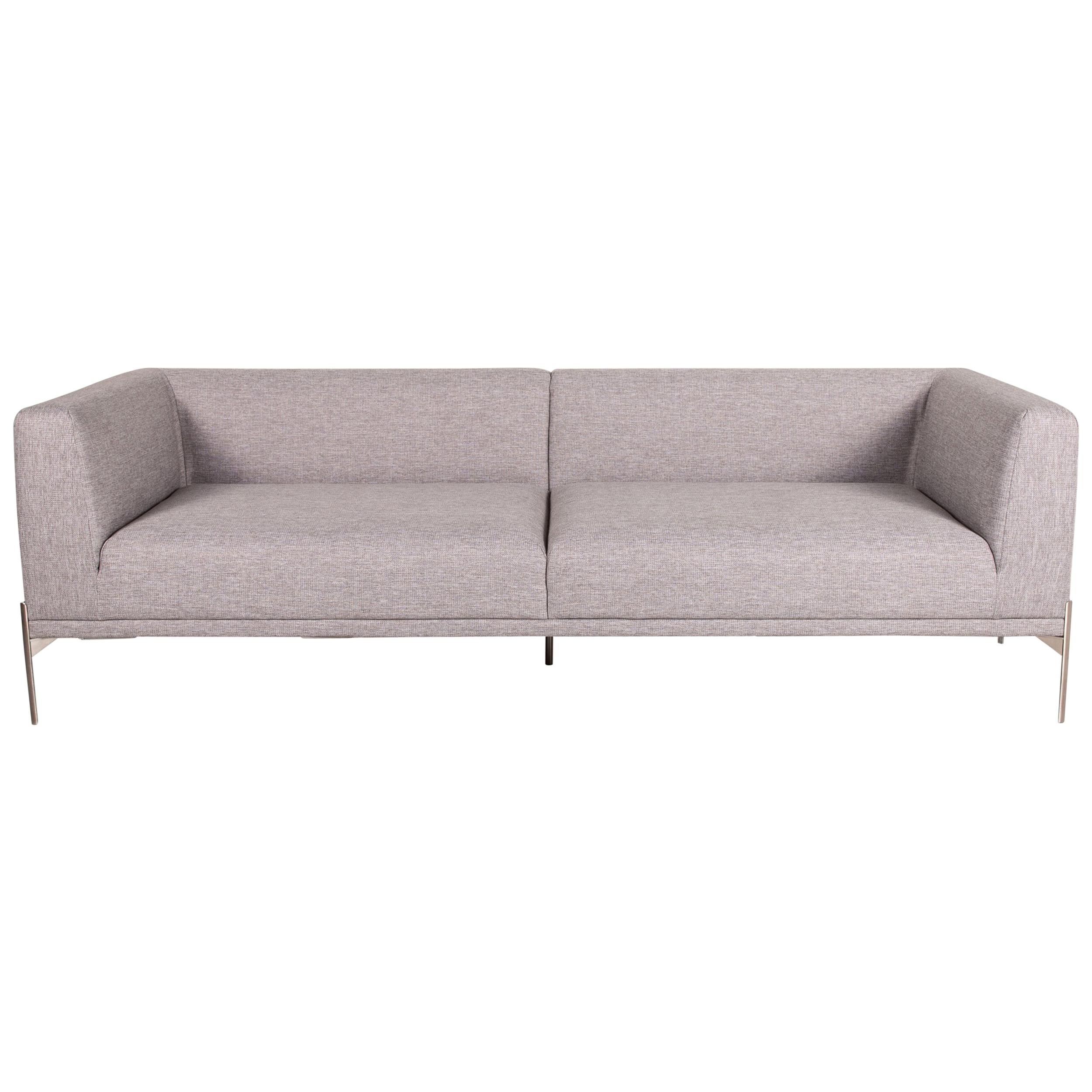 Bolia Caisa Fabric Sofa Gray Light Gray Three-Seater Couch
