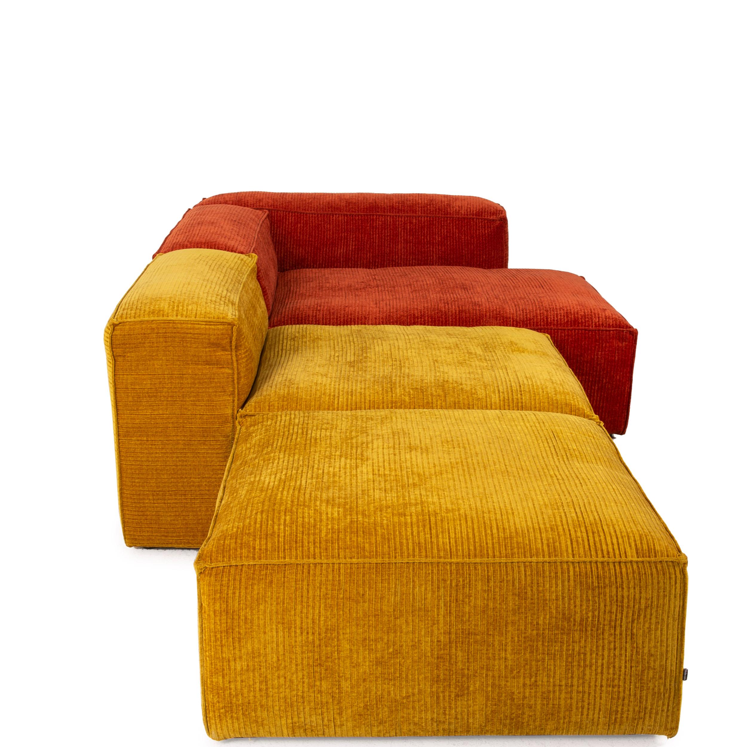 Bolia Cosima Fabric Sofa Orange Yellow Corner Sofa Ottoman Sofa Combination 1