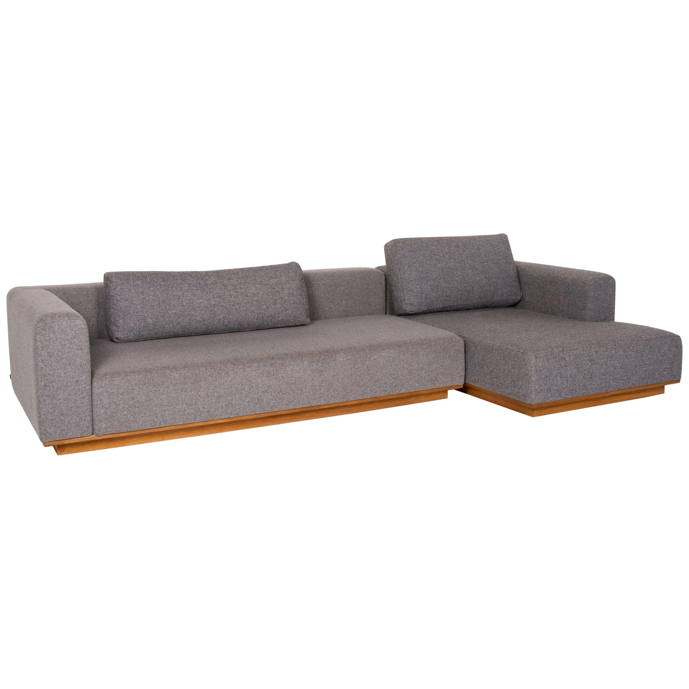 Bolia Fabric Corner Sofa Gray Felt Sofa Couch For Sale