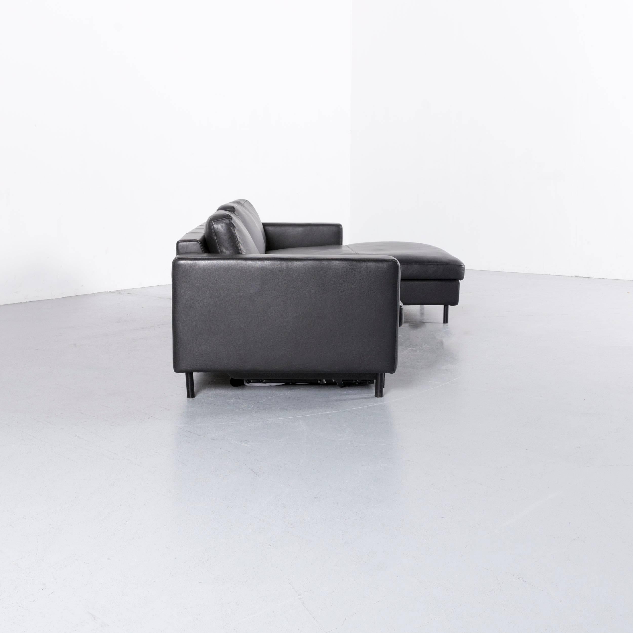Bolia Leather Corner-Sofa Black Bed-Sofa 6