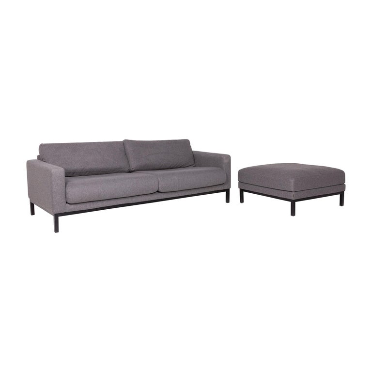 Bolia North Sofa Fabric Set Gray 1 ThreeSeat 1 Stool at 1stDibs