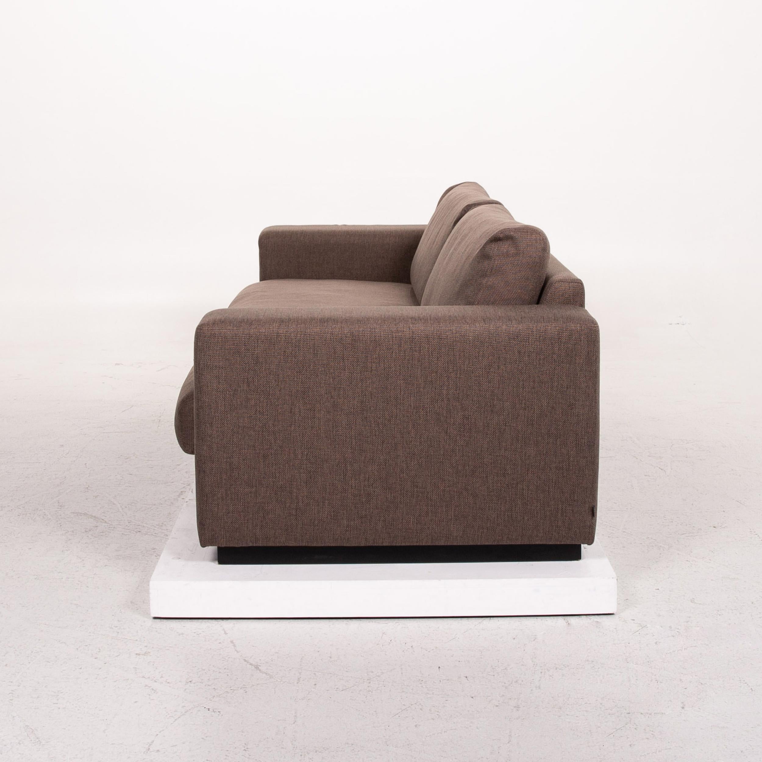 Bolia Sepia Fabric Sofa Brown Three-Seat Couch For Sale 1