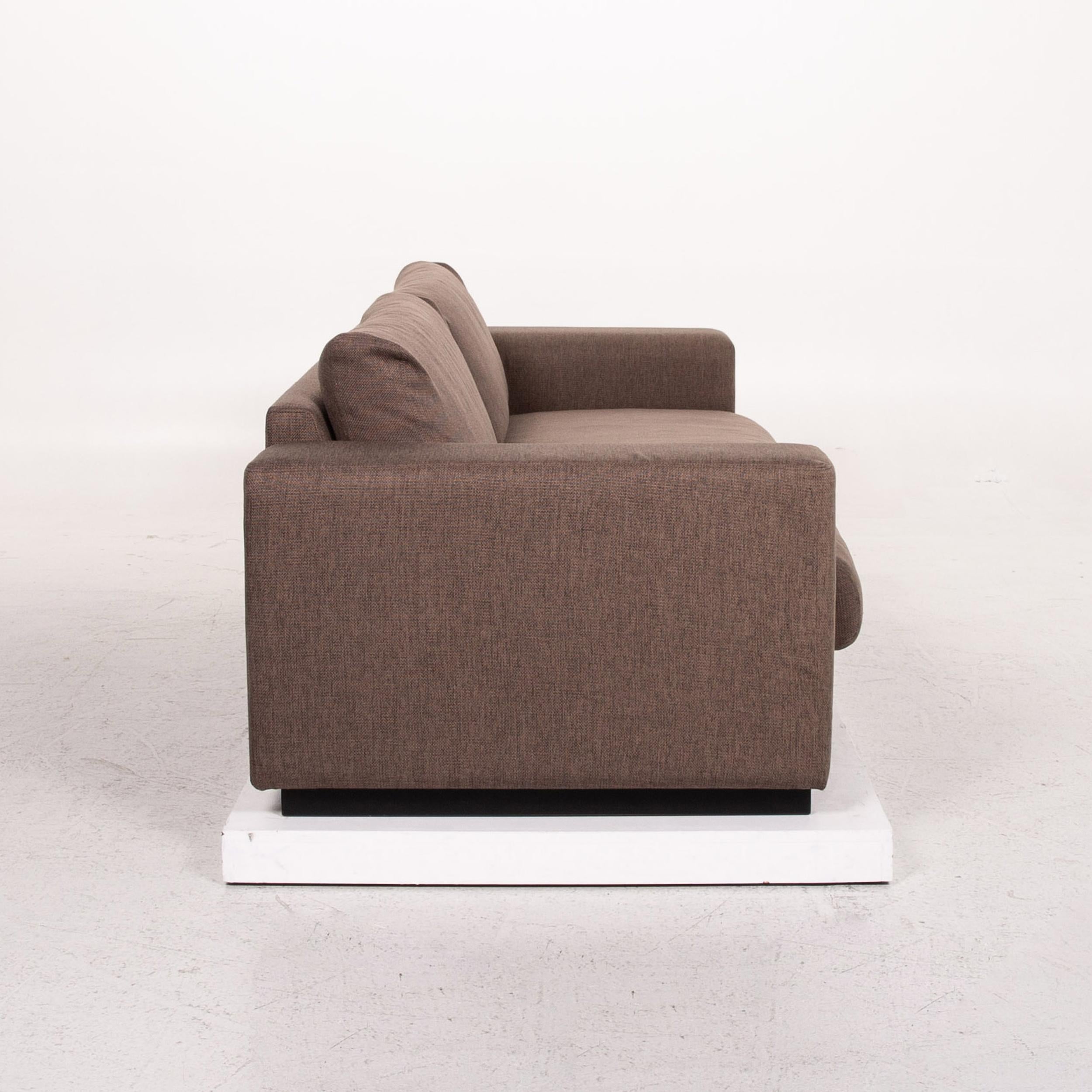 Bolia Sepia Fabric Sofa Brown Three-Seat Couch In Excellent Condition For Sale In Cologne, DE