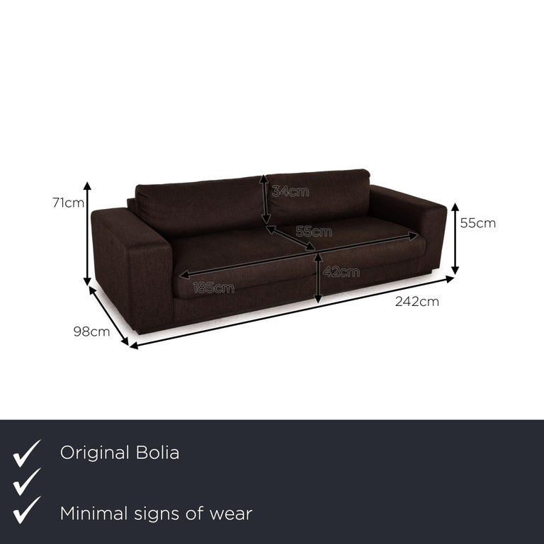 Bij elkaar passen Defecte inhalen Bolia Sepia Fabric Sofa Dark Brown Three-Seater Couch For Sale at 1stDibs |  bolia sepia sofa, dark brown fabric sofa, bolia sofa sale