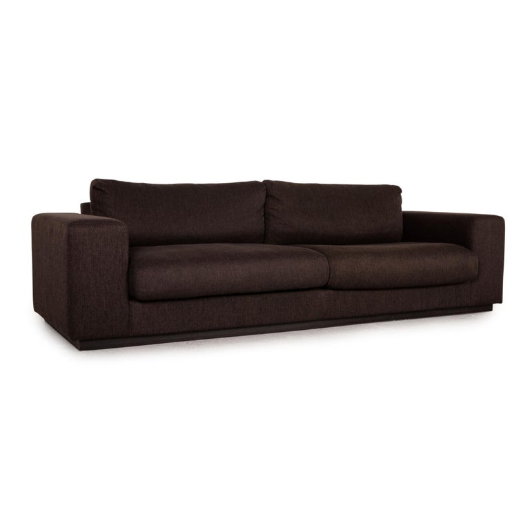 Bolia Sepia Fabric Sofa Dark Brown Three-Seater Couch For Sale at 1stDibs |  standard couch seat height, standard seat height for sofa, standard sofa  seat depth