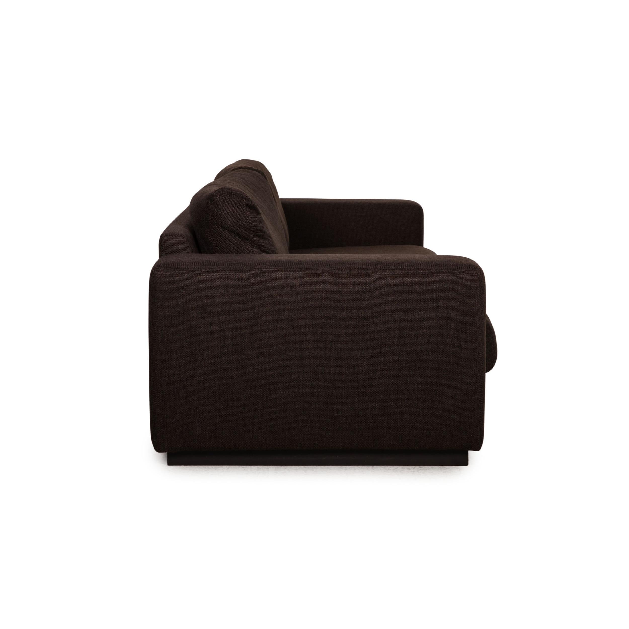 Bolia Sepia Fabric Sofa Dark Brown ThreeSeater Couch For Sale at