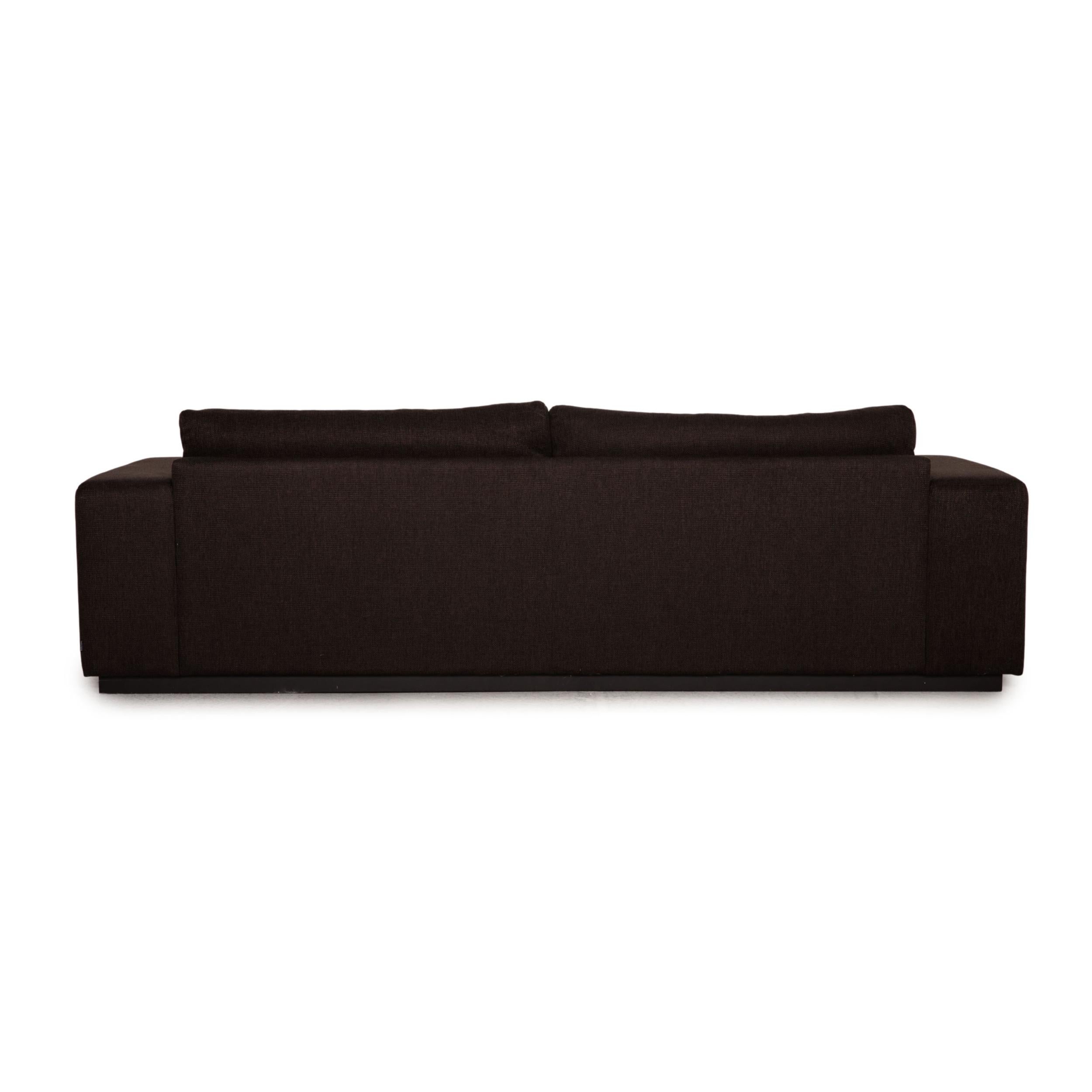 Bolia Sepia Fabric Sofa Dark Brown ThreeSeater Couch For Sale at