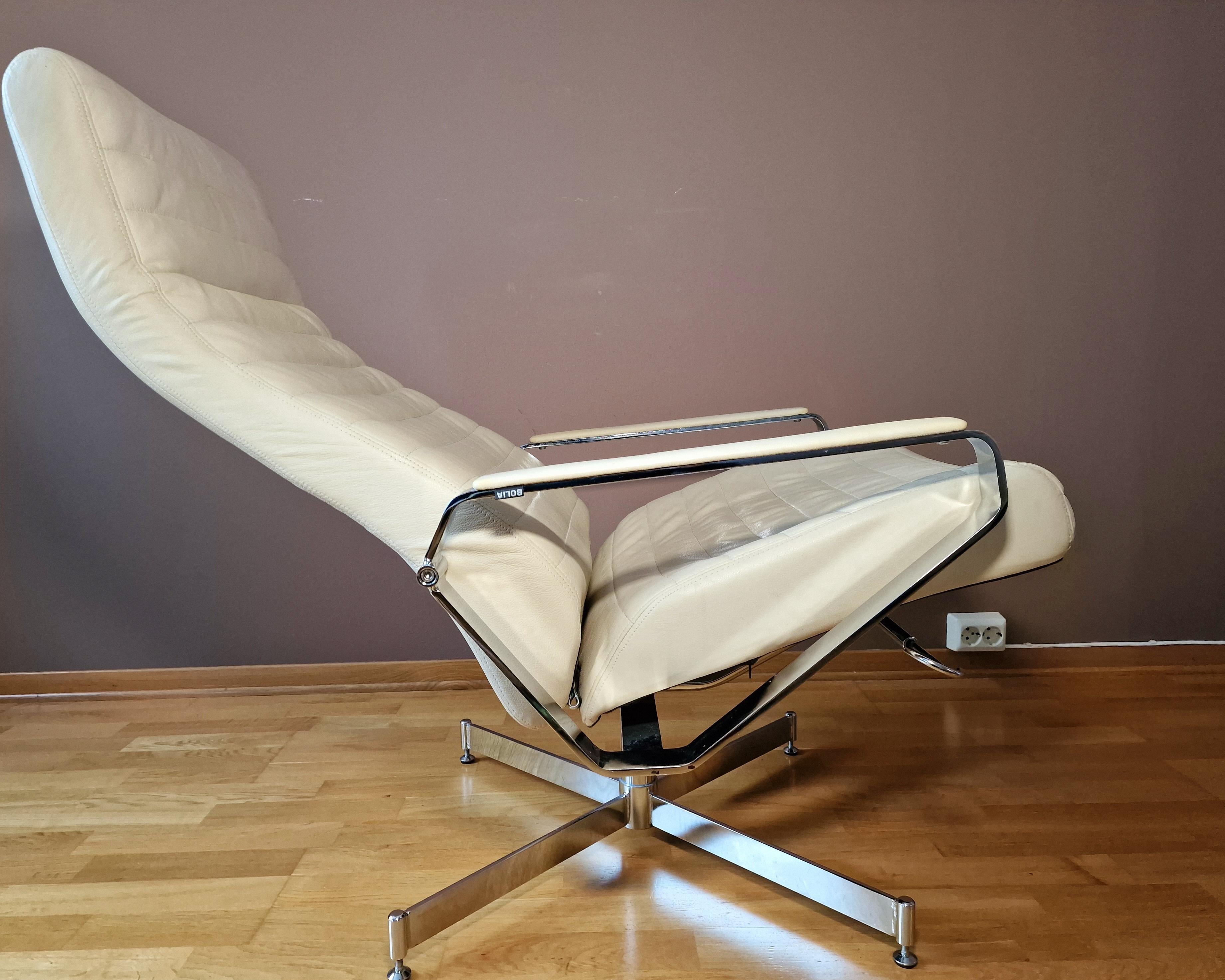 Métal Bolia Vitesse fauteuil pivotant de bureau en cuir en vente