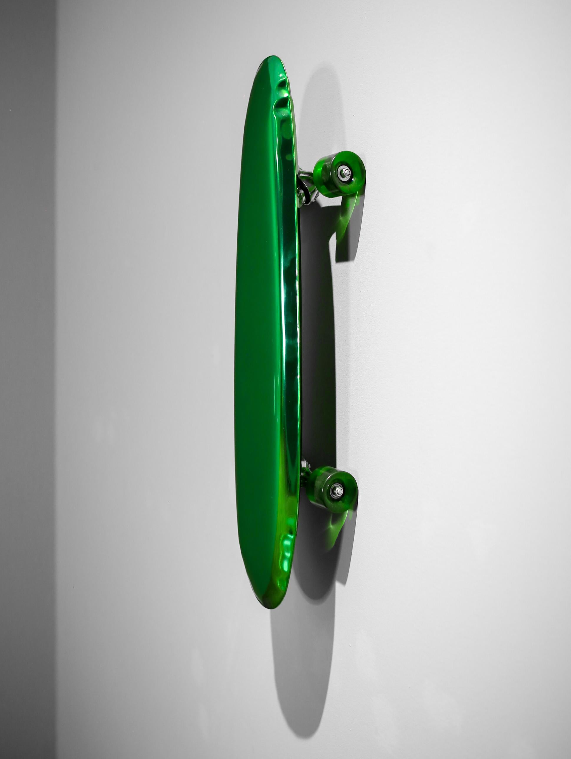 Organic Modern 'Bolid' Green Skateboard by Zieta, Collectible Object For Sale