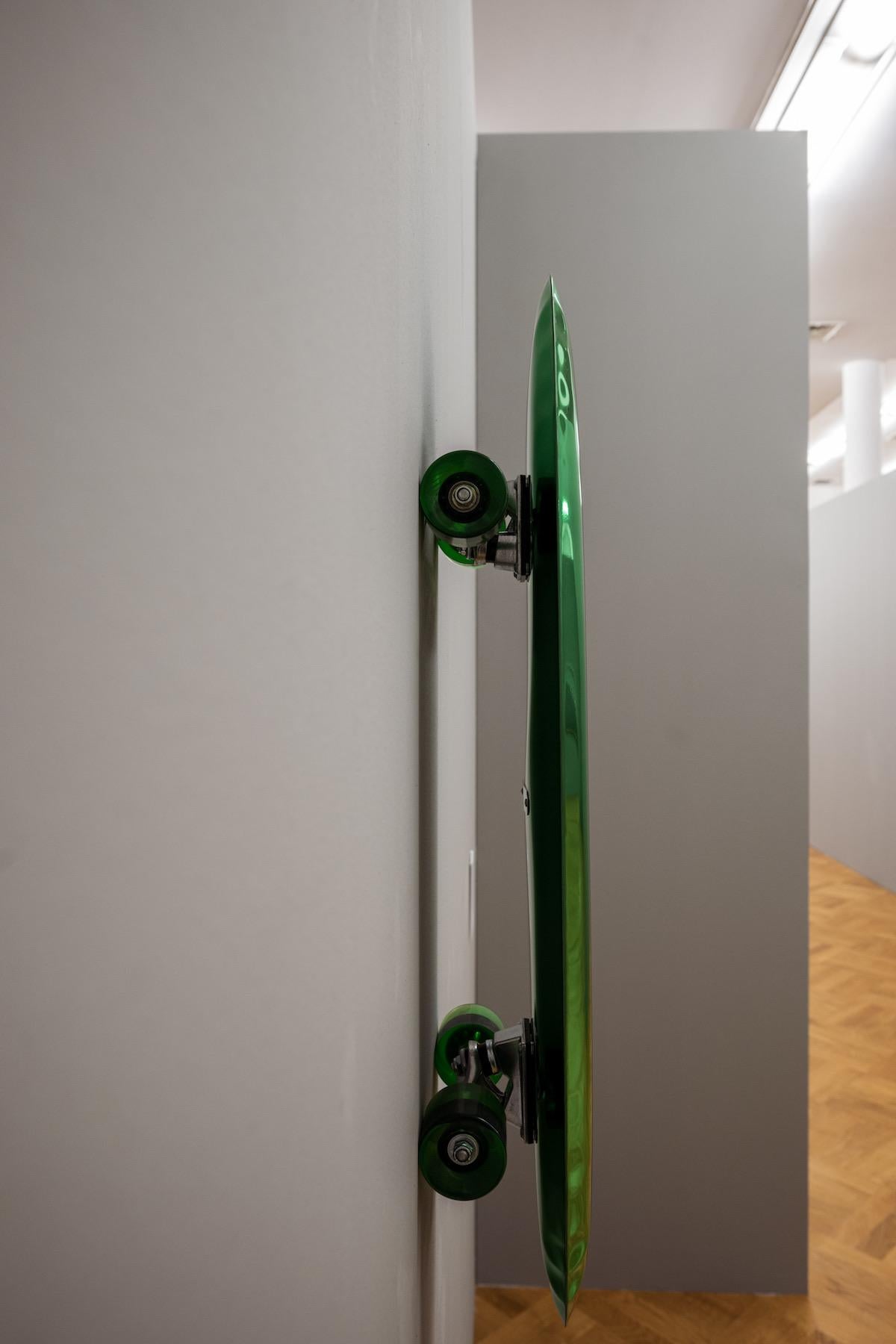 Bolid Stainless Steel Green Longboard/Mirror/Sculpture by Zieta For Sale 5